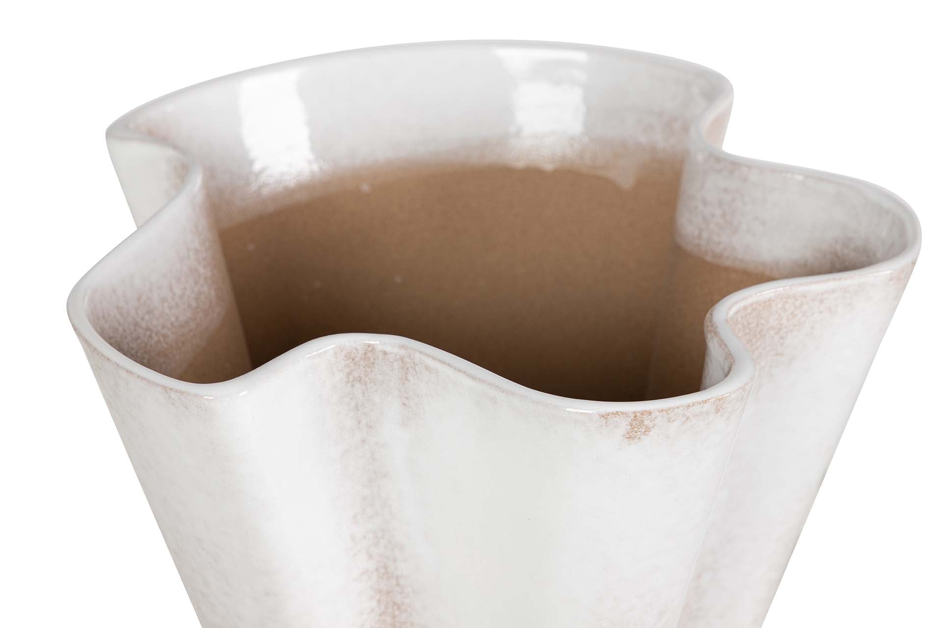 BEIGE CERAMIC VASE 26x26x35 CM