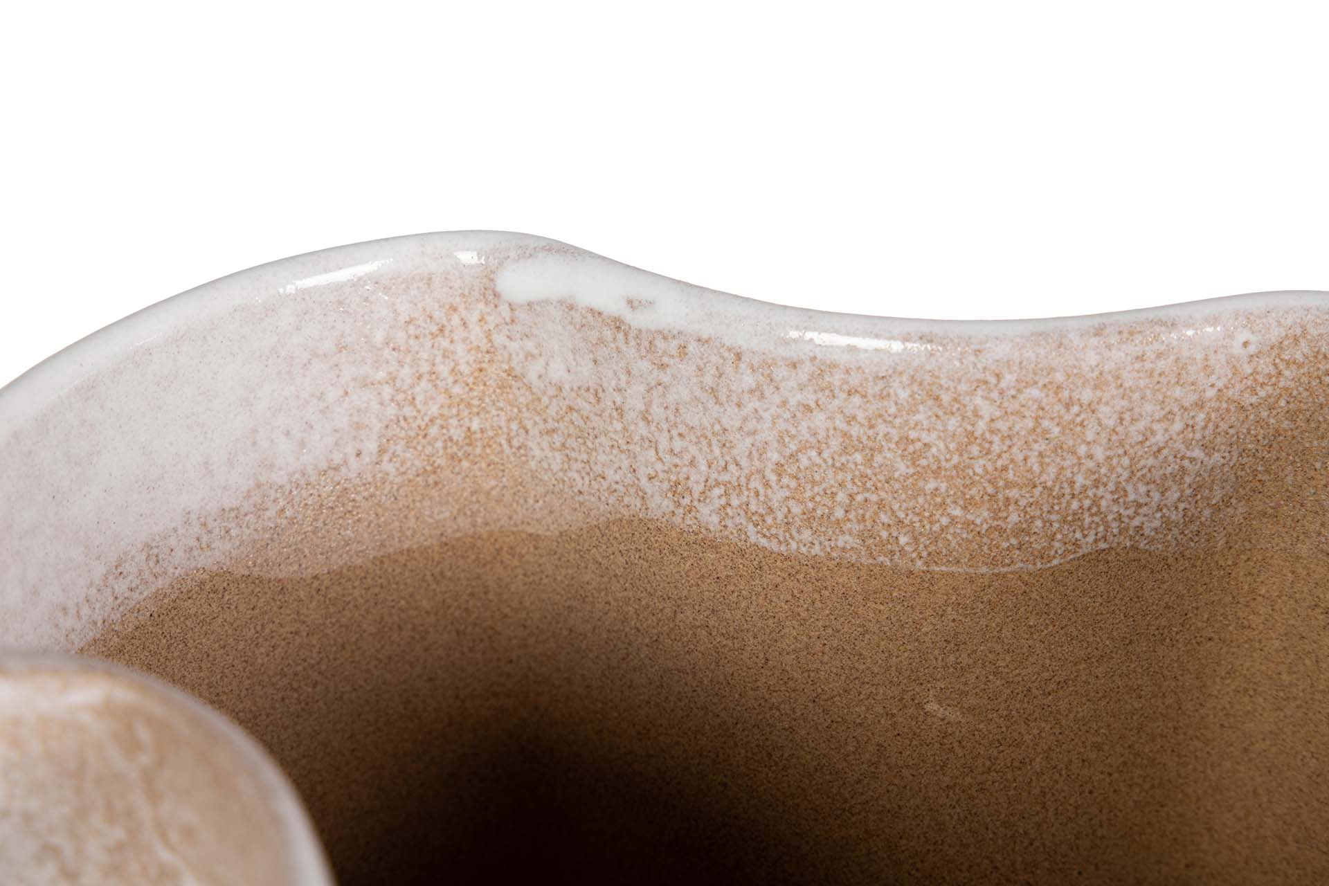 BEIGE CERAMIC VASE 16x16x26 CM