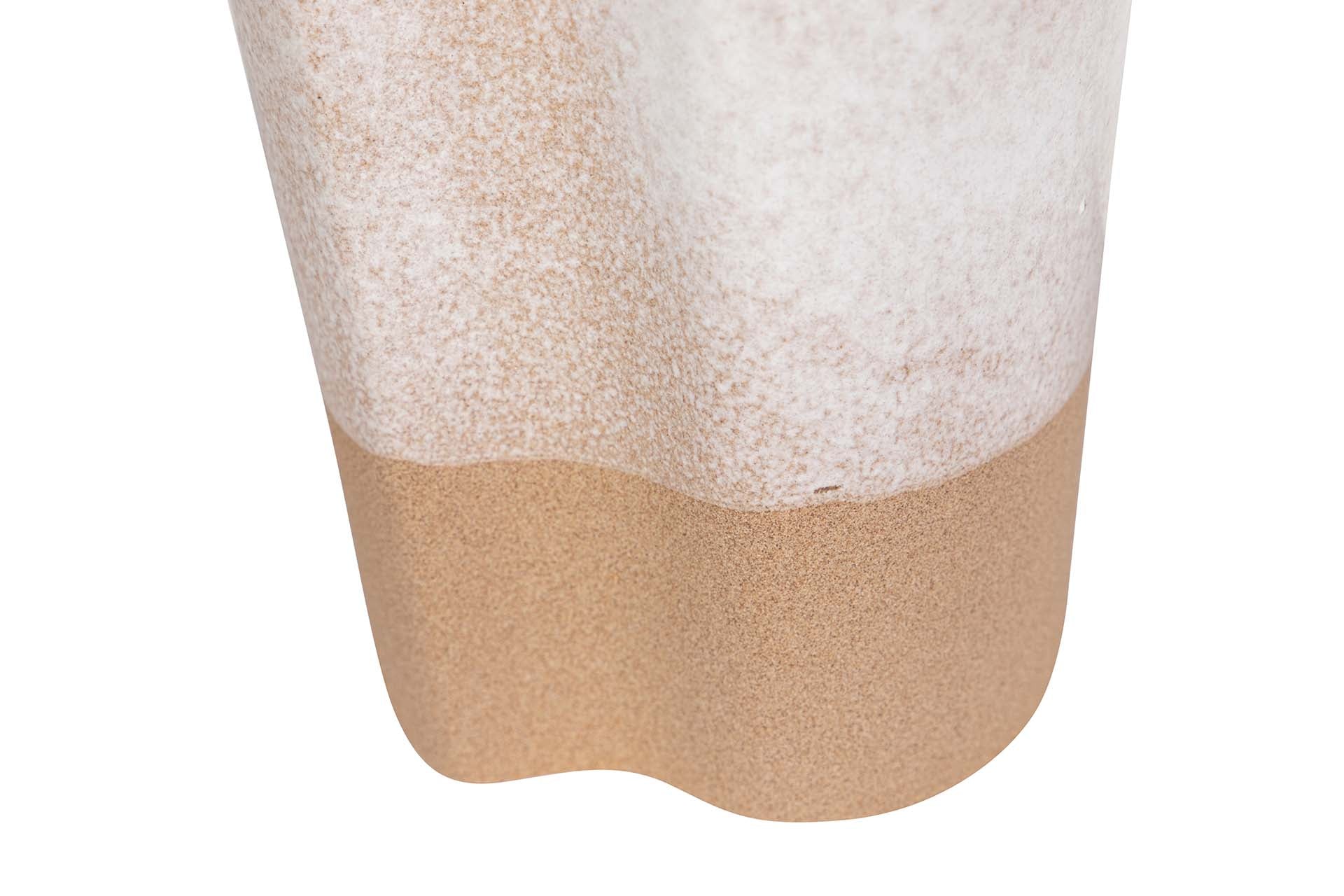 BEIGE CERAMIC VASE 16x16x26 CM