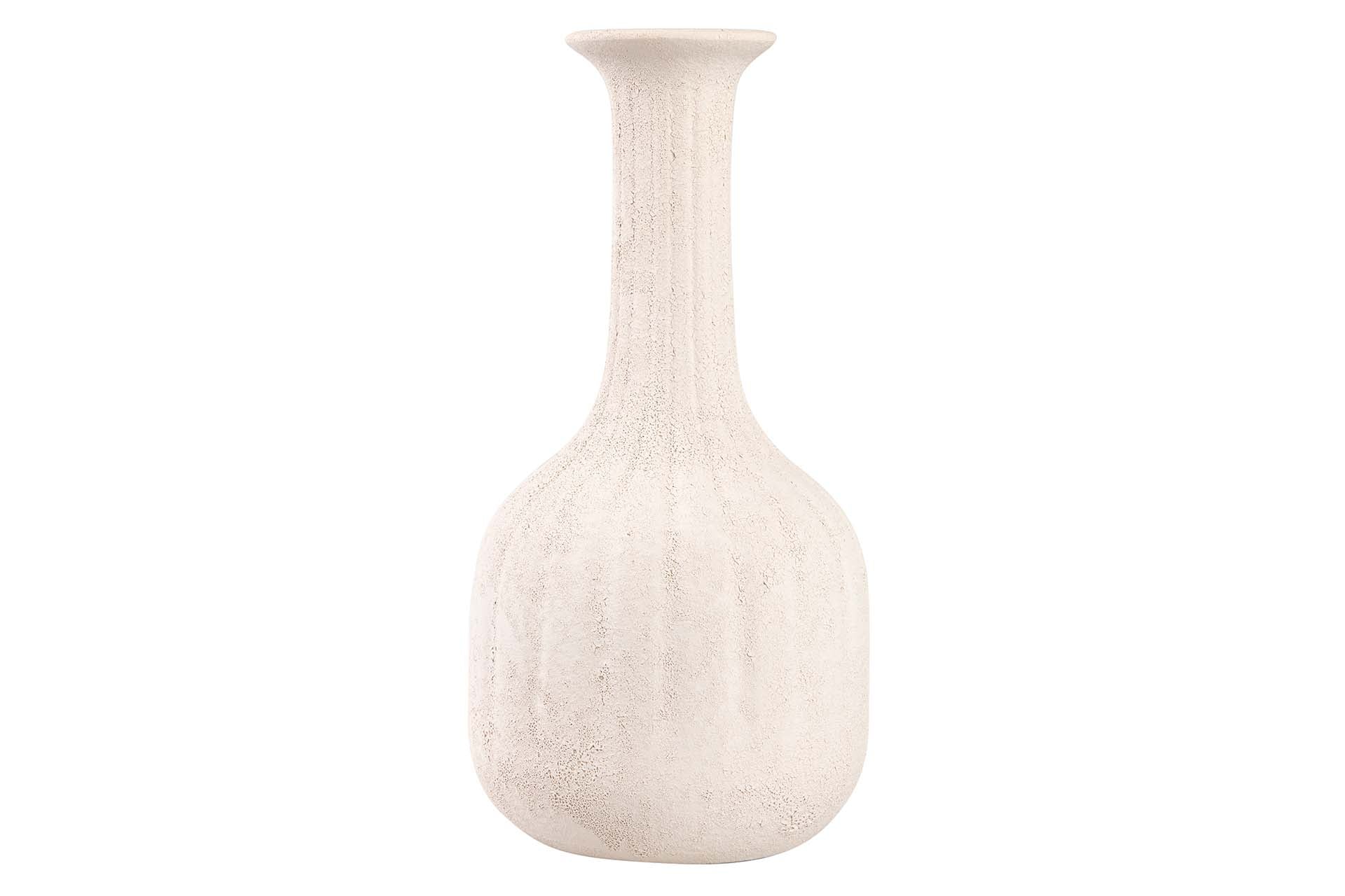 JARRON CERAMICA BEIGE 19x19x38 CM
