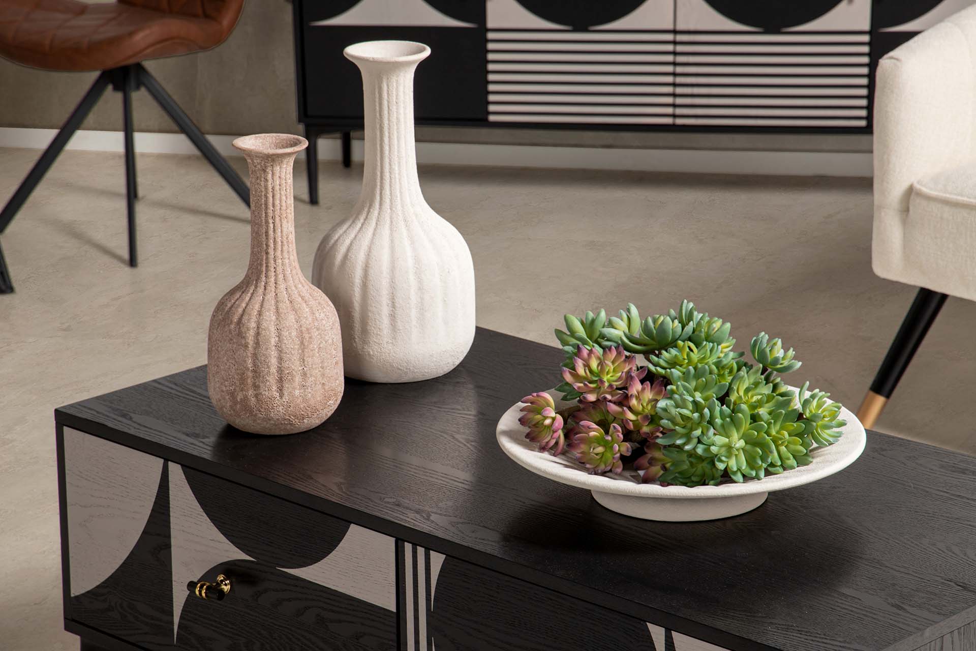 JARRON CERAMICA MARRON 15x15x32 CM