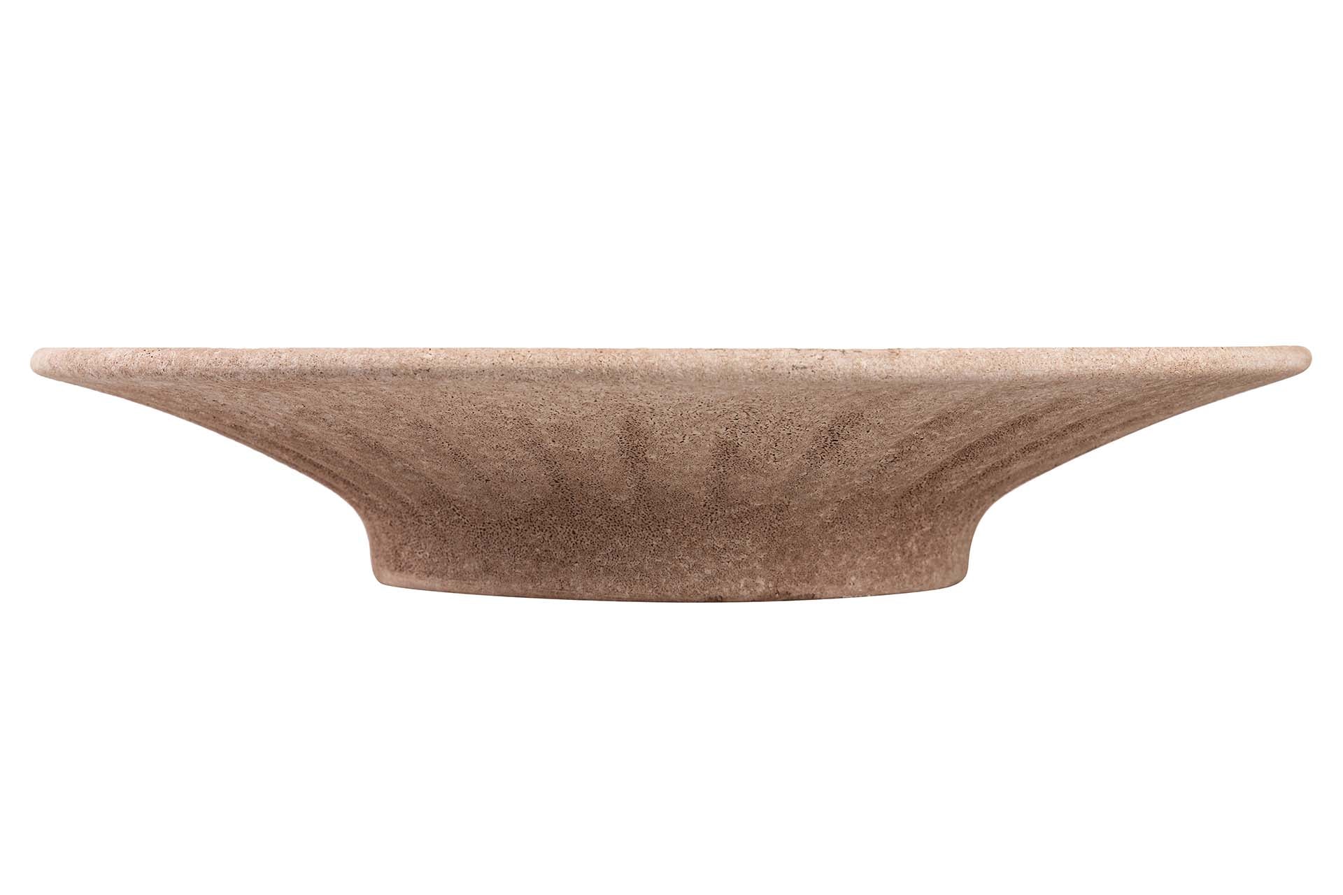 CENTRO DE MESA CERAMICA MARRON 38x38x8 CM