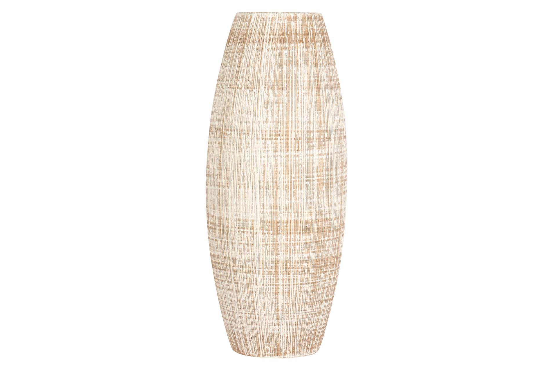 BROWN CERAMIC VASE 18x18x36 CM