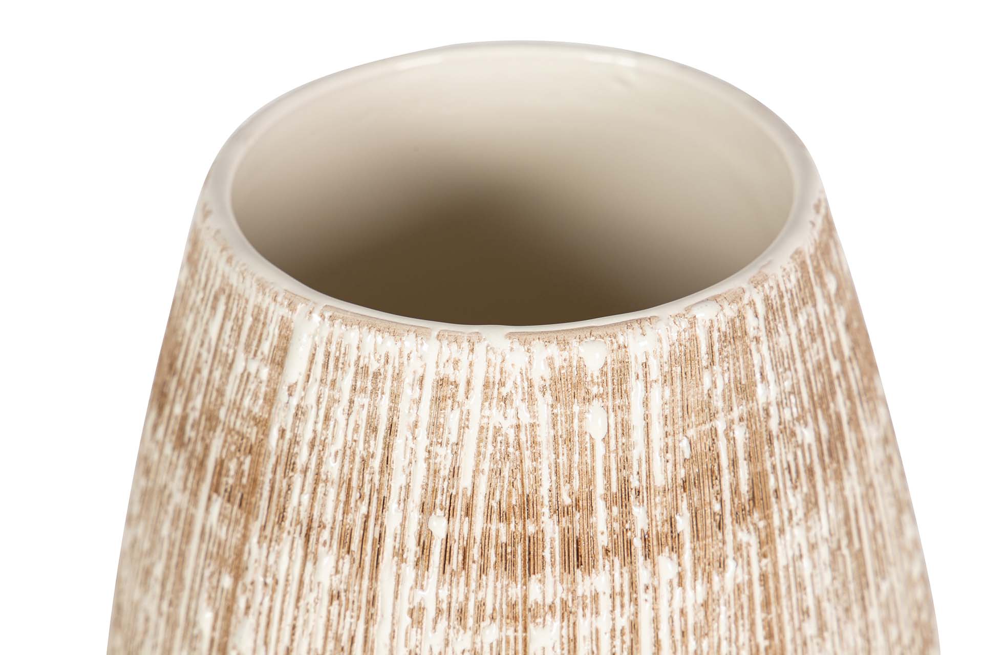 BROWN CERAMIC VASE 18x18x36 CM