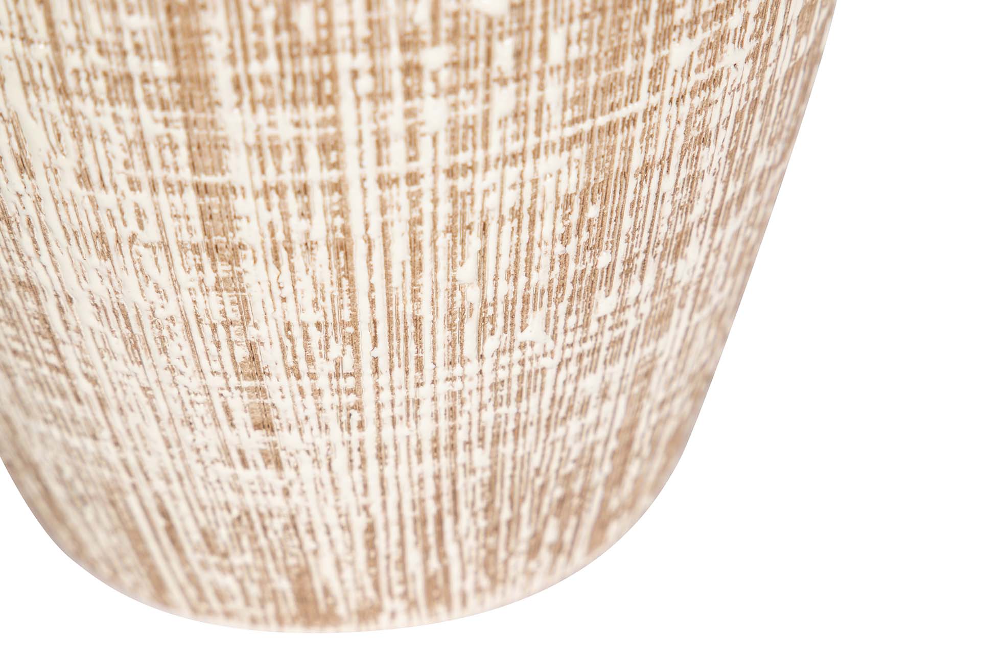 BROWN CERAMIC VASE 18x18x36 CM