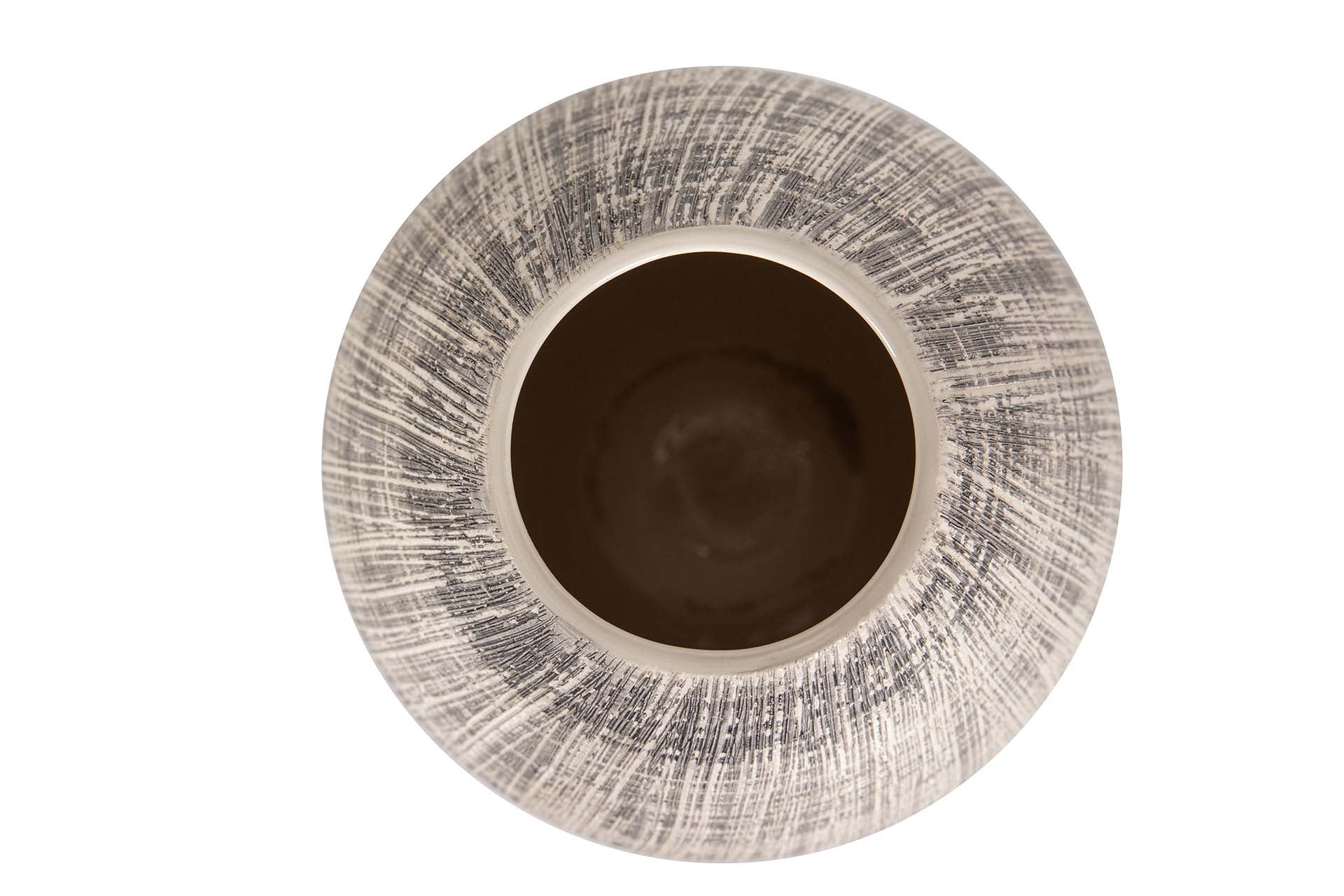 BROWN CERAMIC VASE 16x16x30 CM