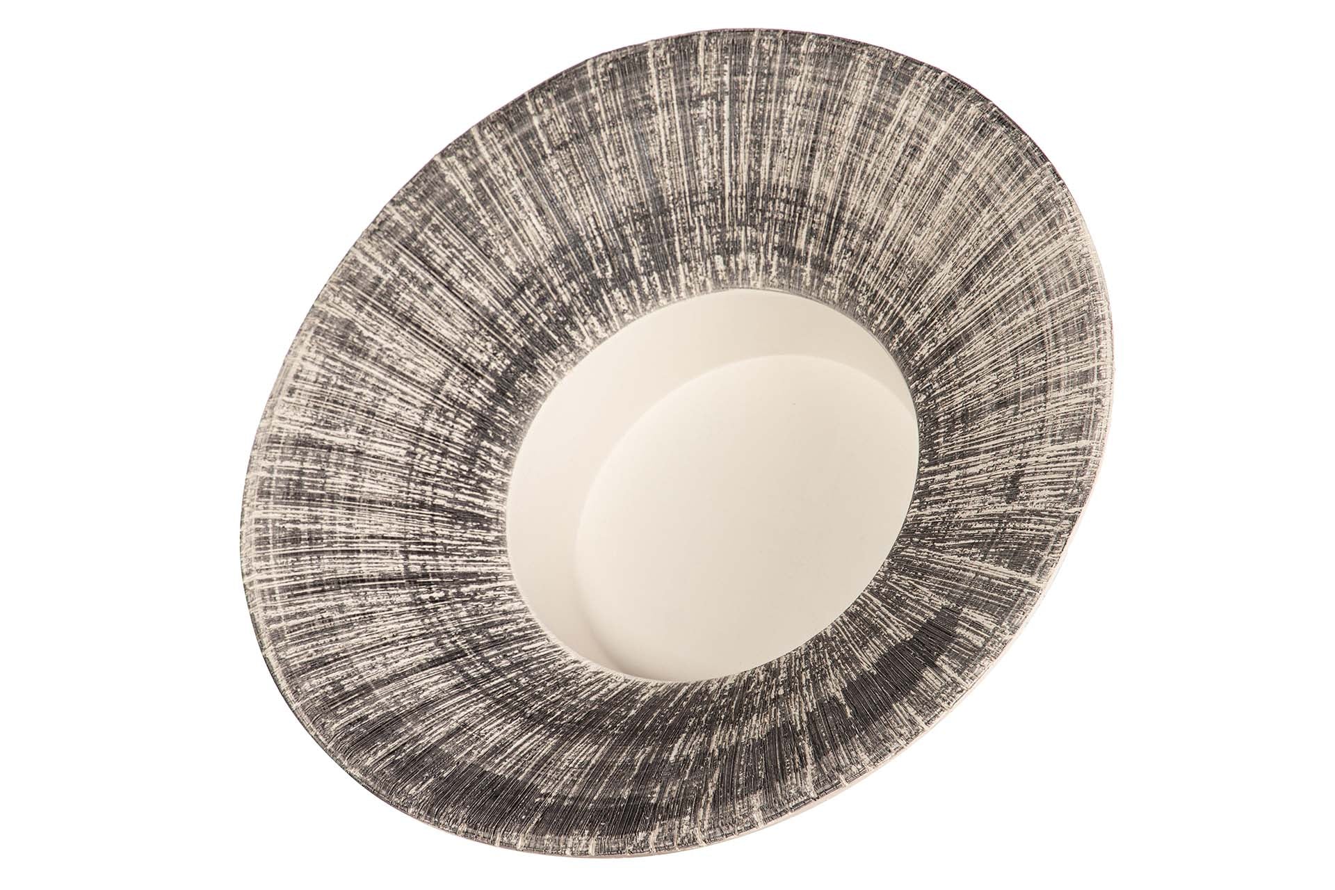 CENTRO DE MESA CERAMICA MARRON 35x35x10 CM