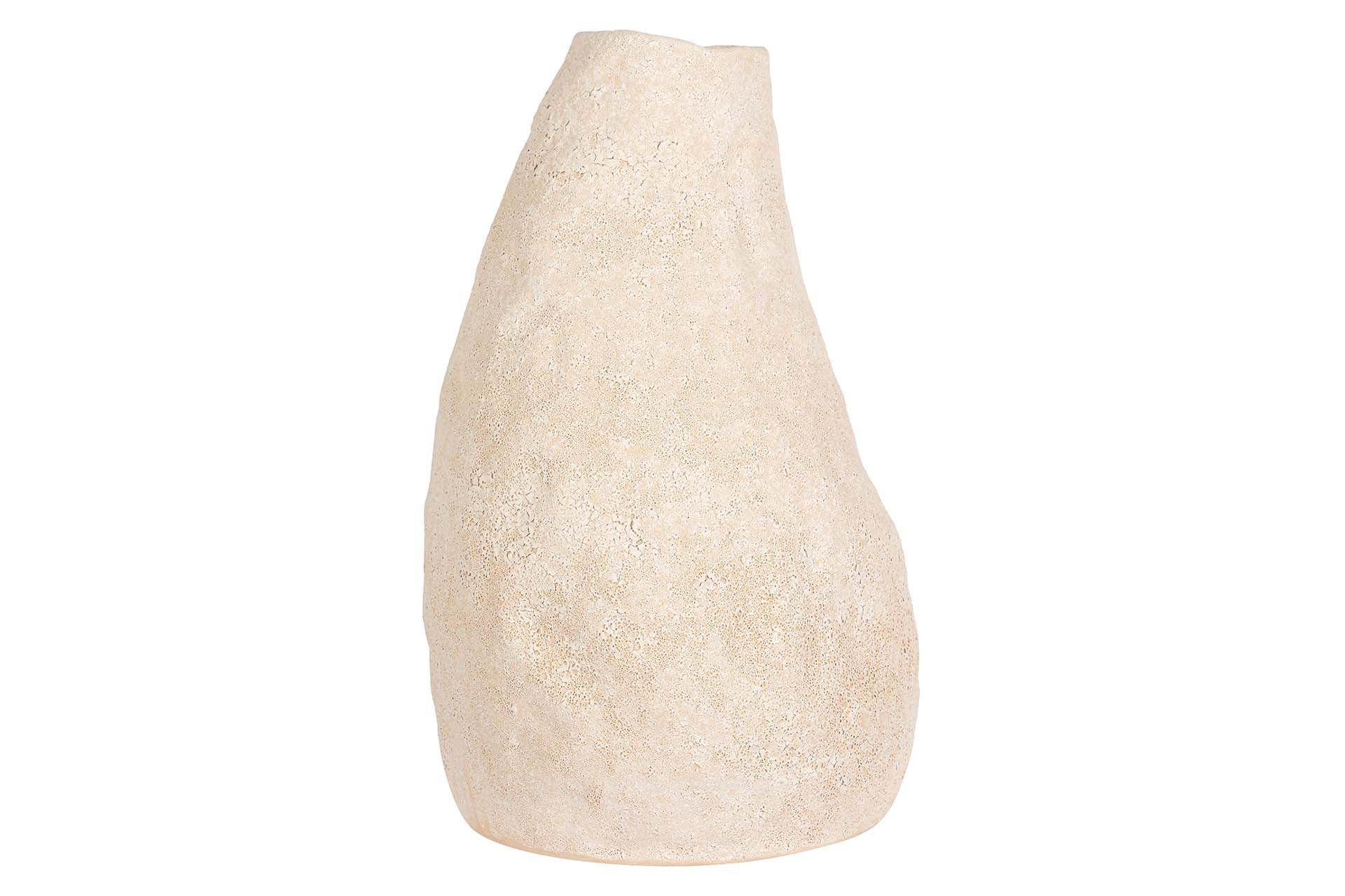 JARRON CERAMICA BEIGE 19x19x31 CM