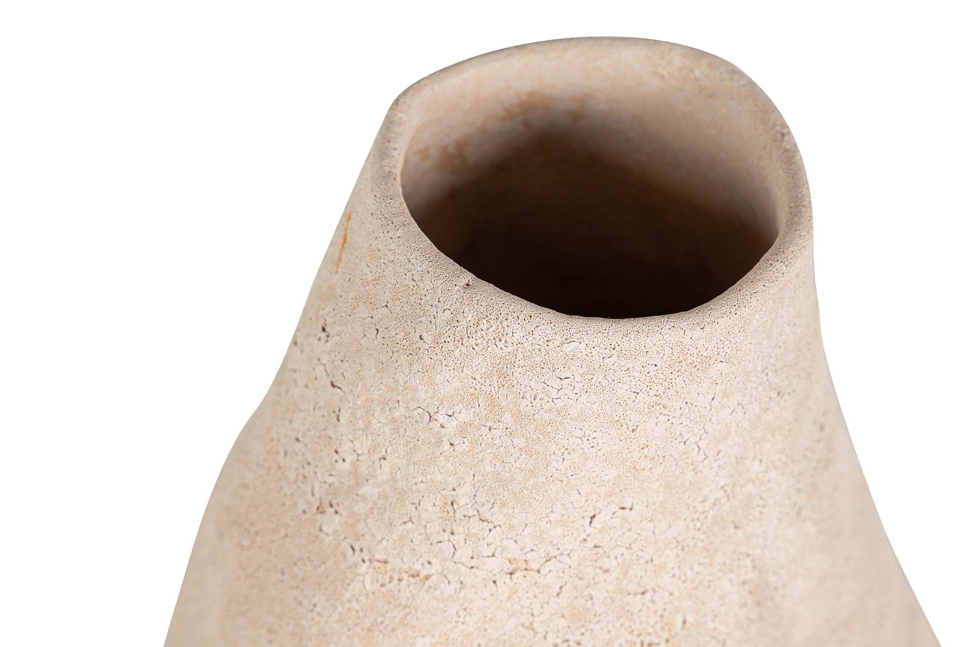 JARRON CERAMICA BEIGE 19x19x31 CM