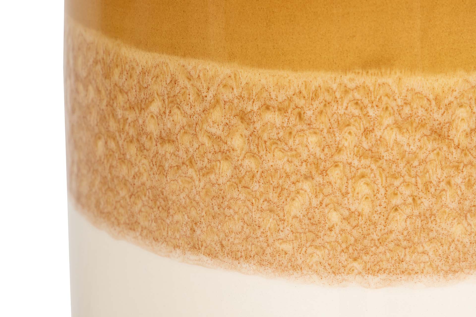 BEIGE YELLOW CERAMIC VASE 24x24x41 CM