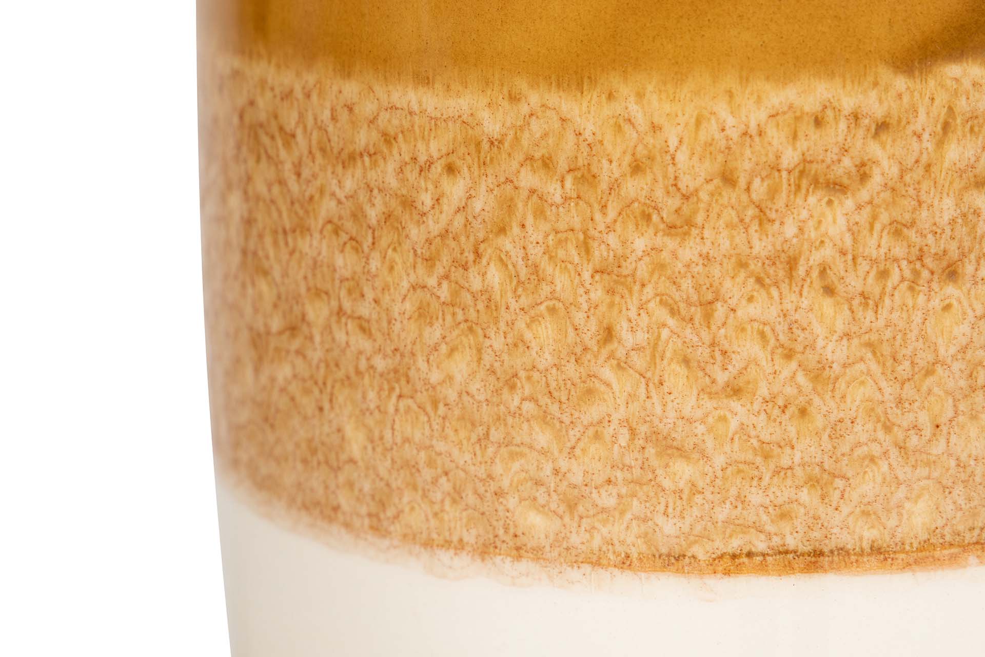 BEIGE YELLOW CERAMIC VASE 20x20x34 CM