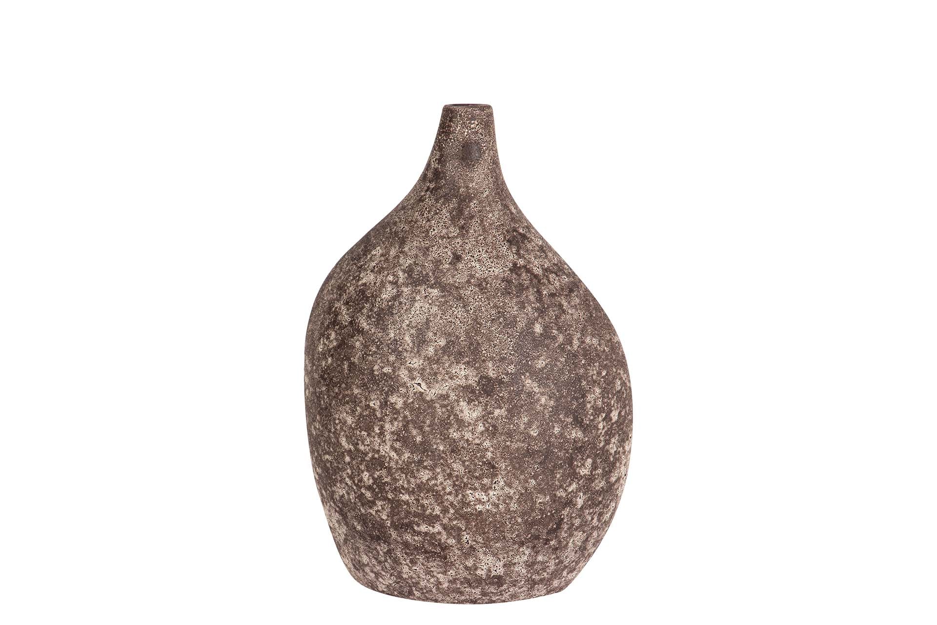BROWN CERAMIC VASE 23x17x32 CM