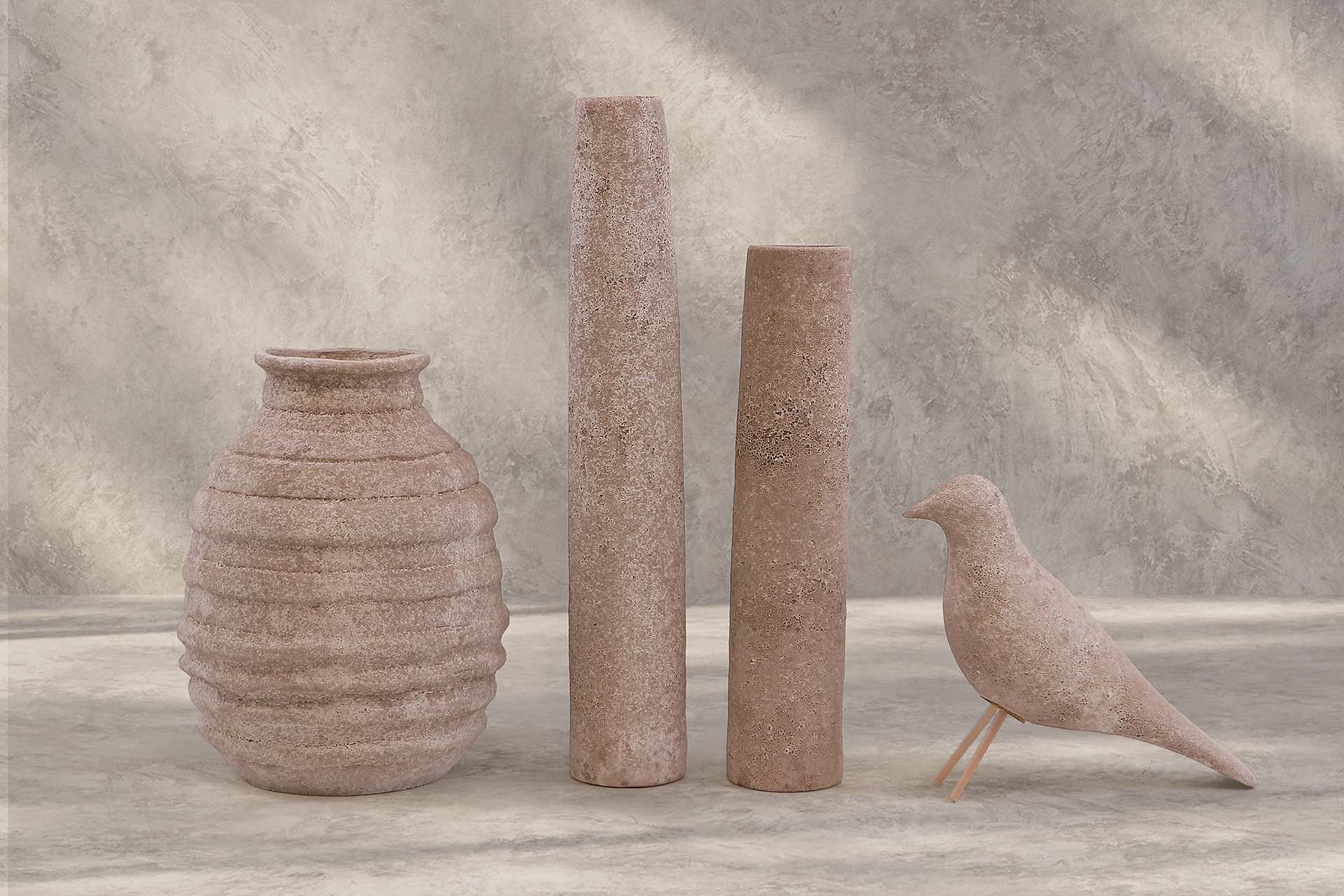 JARRON CERAMICA MARRON 8x8x45 CM