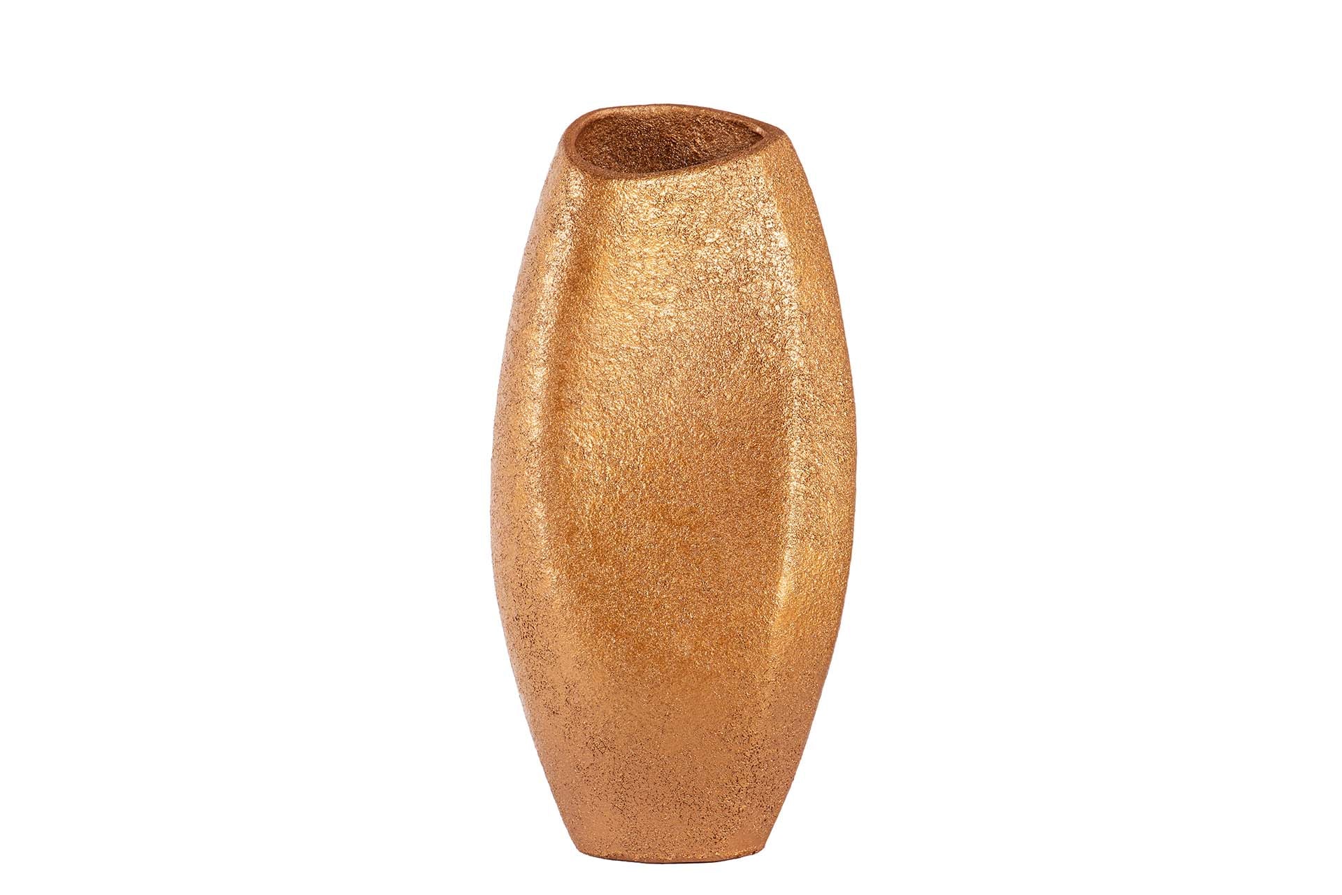 BROWN CERAMIC VASE 16x16x35 CM