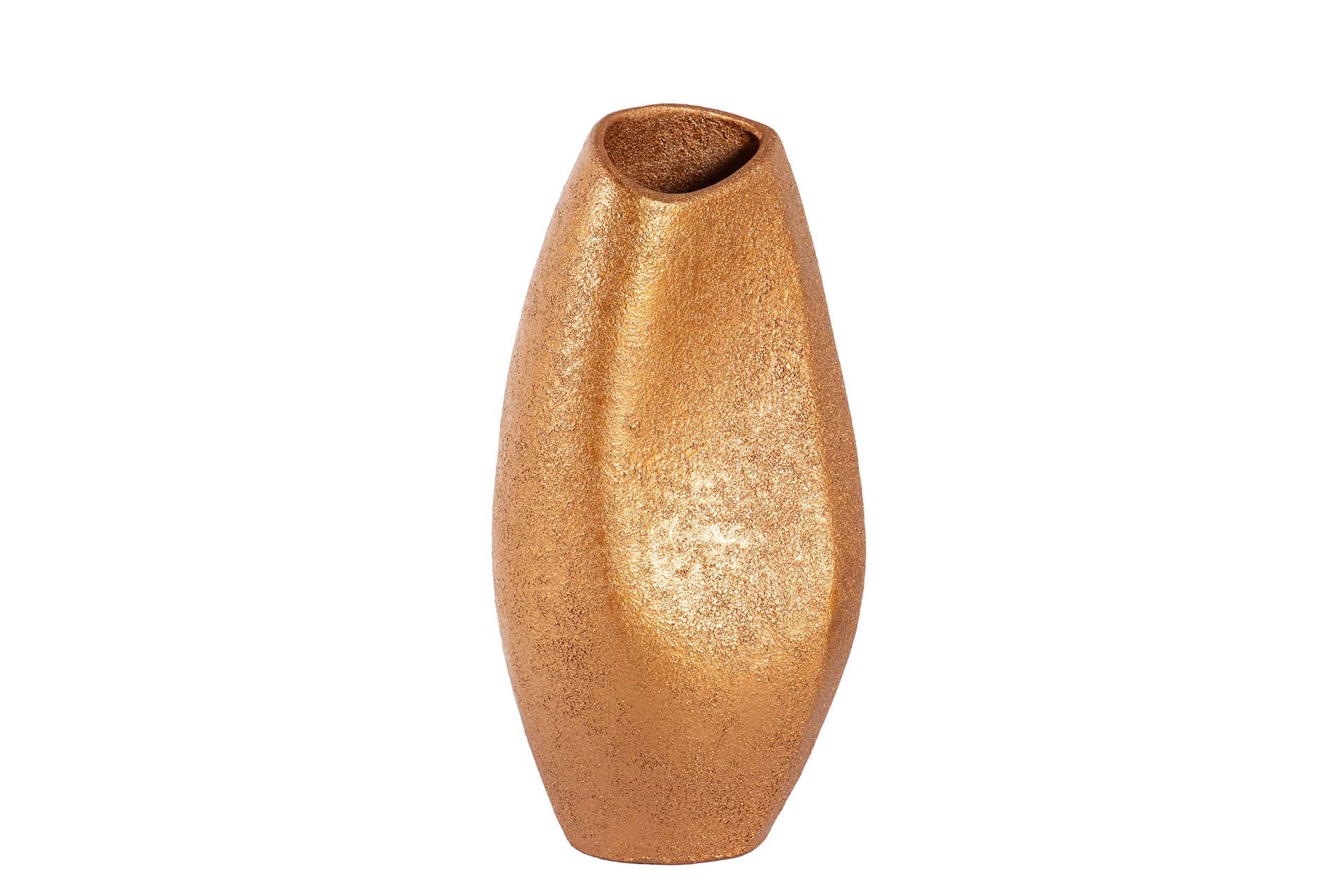 BROWN CERAMIC VASE 16x16x35 CM