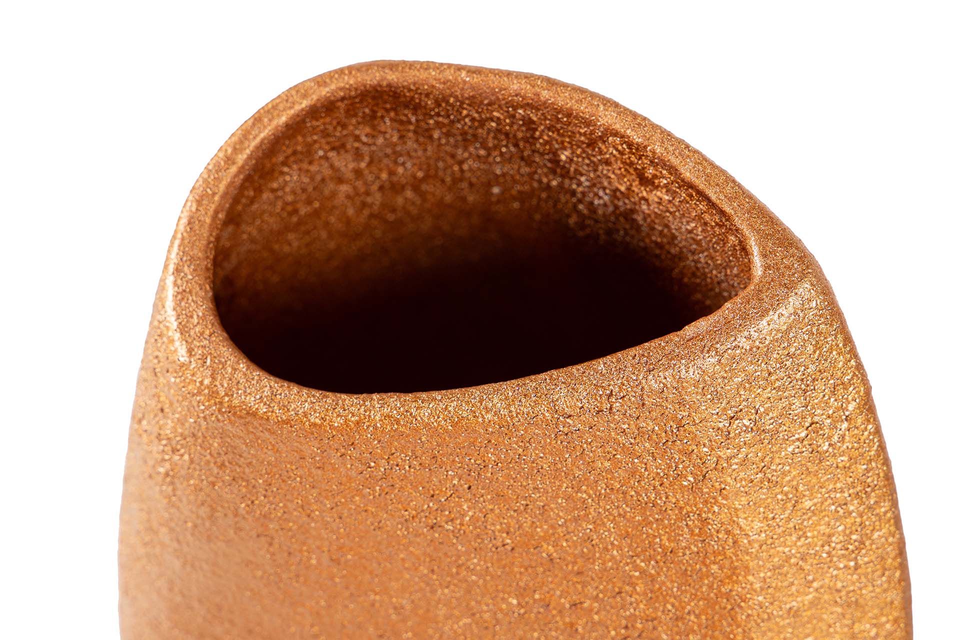 BROWN CERAMIC VASE 16x16x35 CM