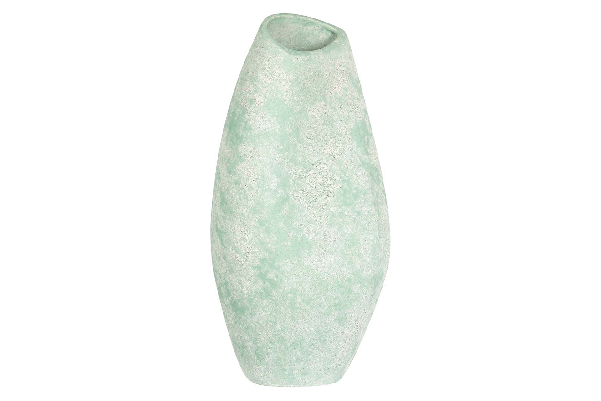 JARRON CERAMICA VERDE 18x18x45 CM