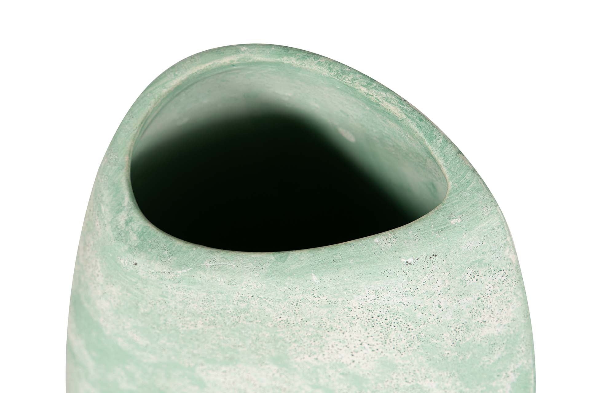 GREEN CERAMIC VASE 16x16x35 CM