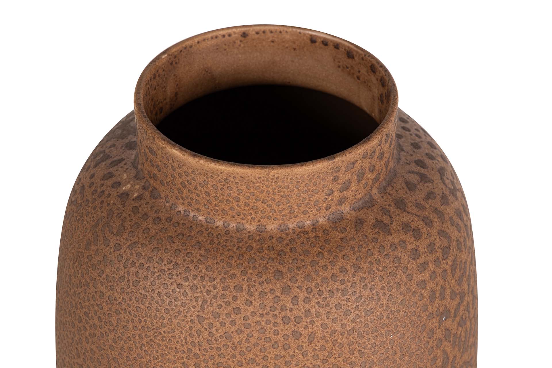 BROWN WHITE CERAMIC VASE 24x24x50 CM