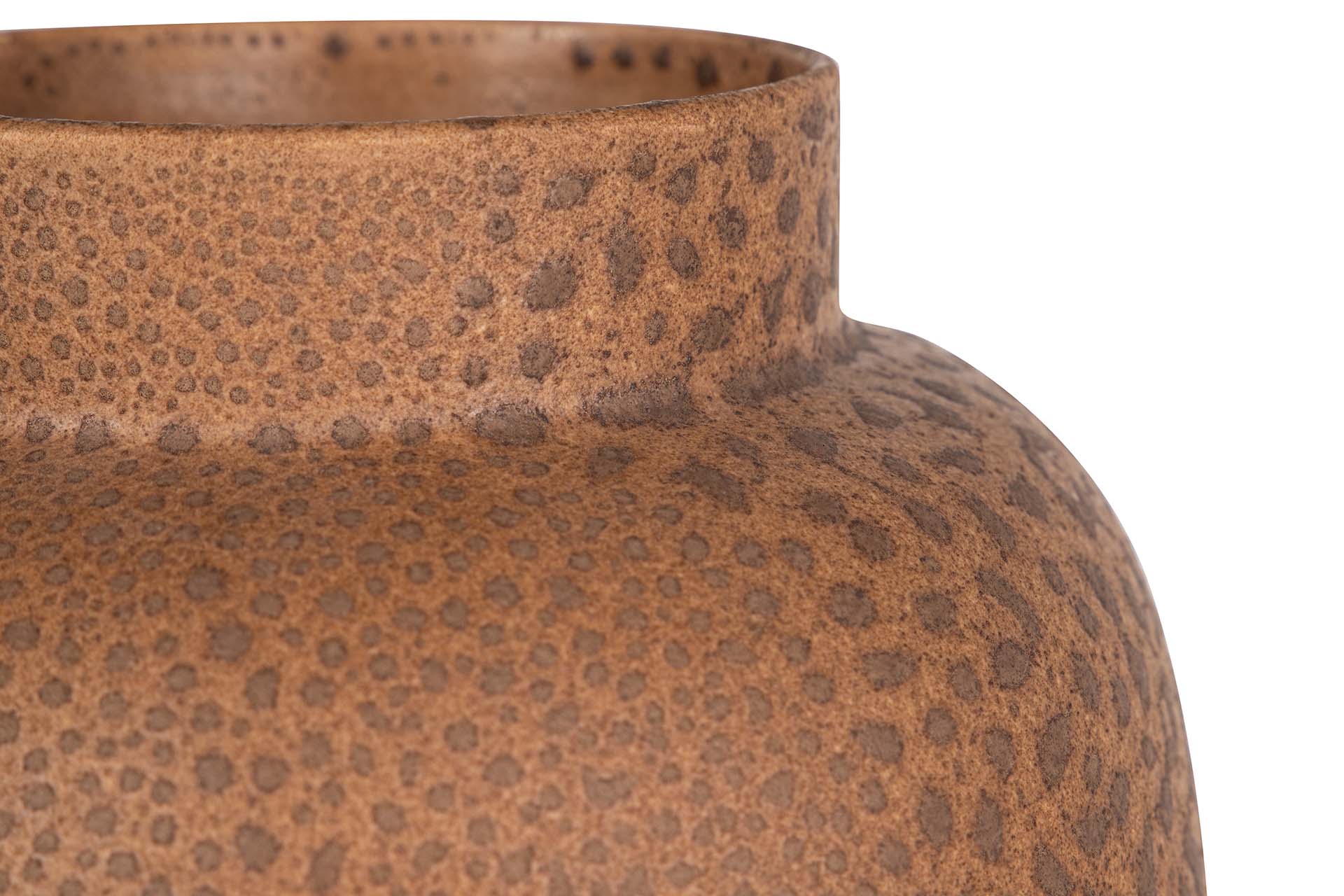 BROWN WHITE CERAMIC VASE 24x24x50 CM