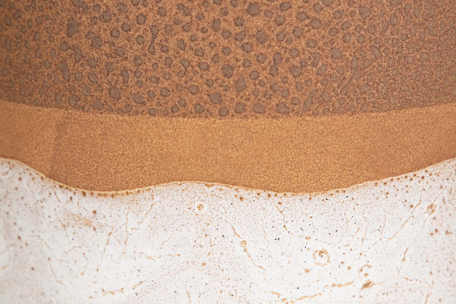 BROWN WHITE CERAMIC VASE 24x24x50 CM