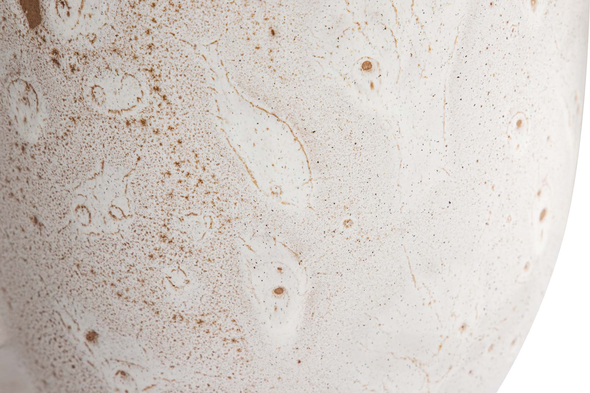 BROWN WHITE CERAMIC VASE 24x24x50 CM