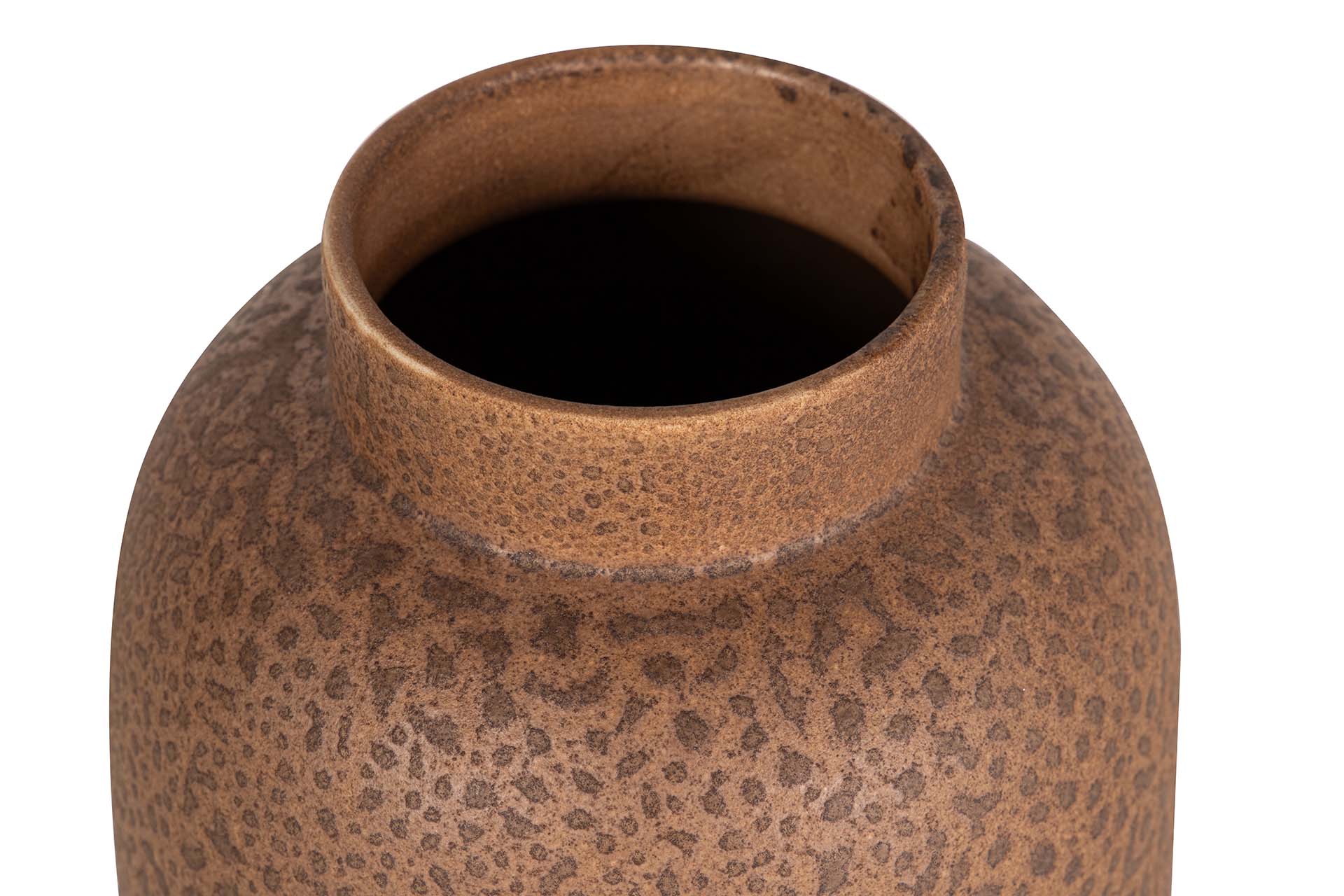 BROWN WHITE CERAMIC VASE 20x20x34 CM