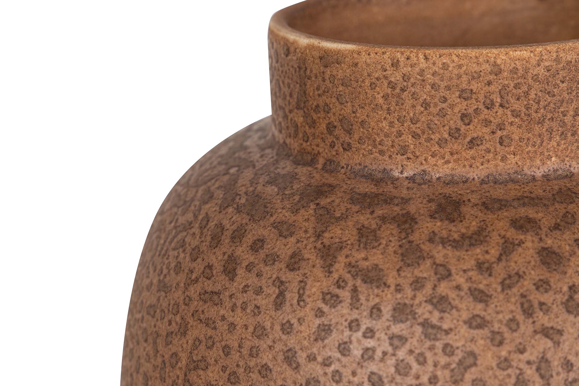 BROWN WHITE CERAMIC VASE 20x20x34 CM