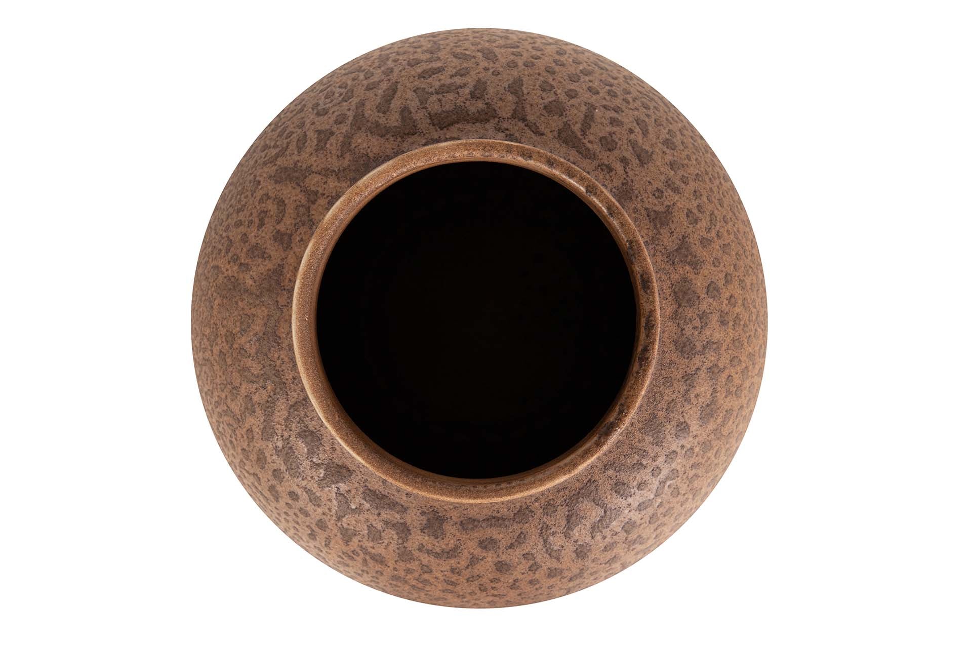 BROWN WHITE CERAMIC VASE 20x20x34 CM