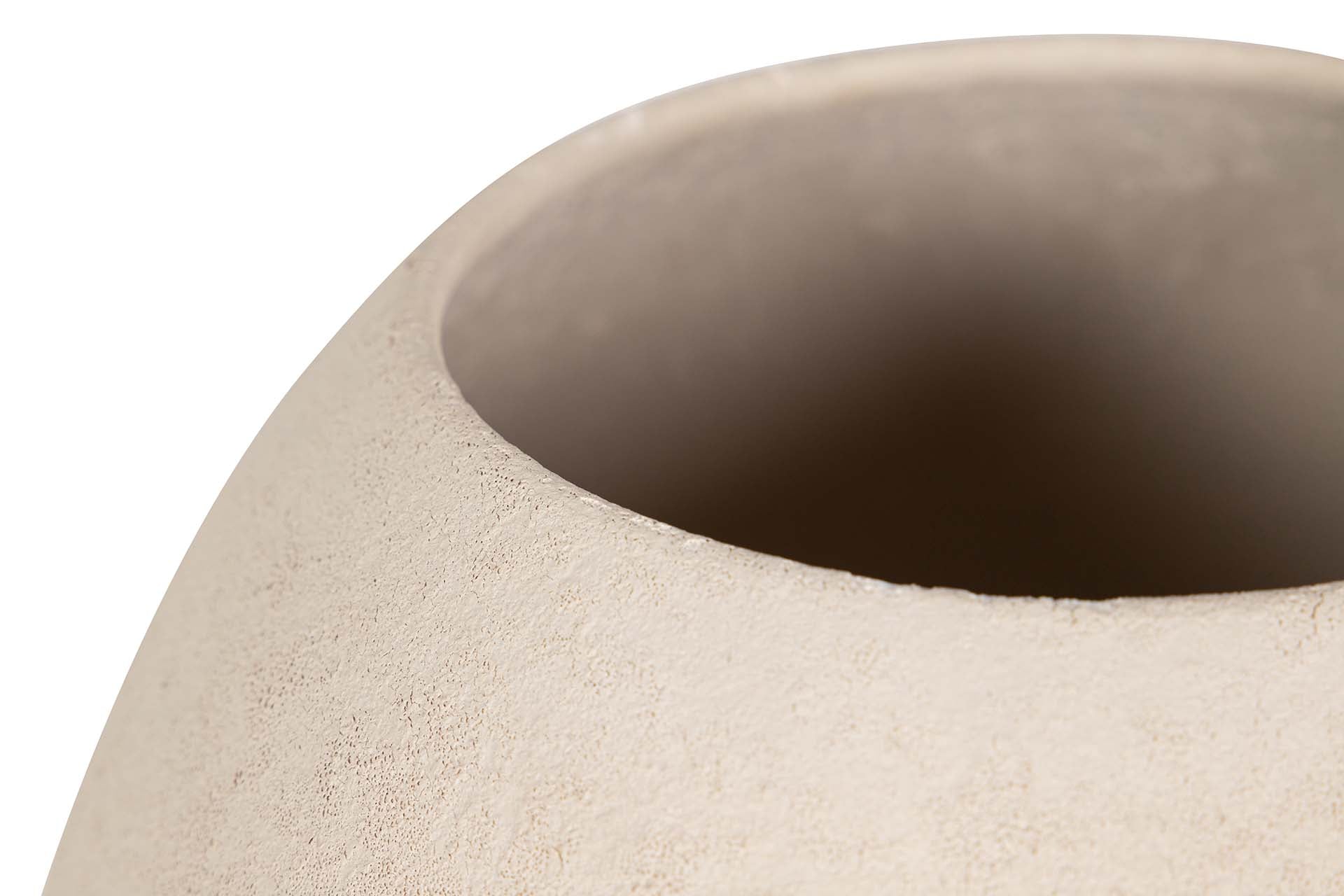 JARRON CERAMICA GRIS 26x26x37 CM