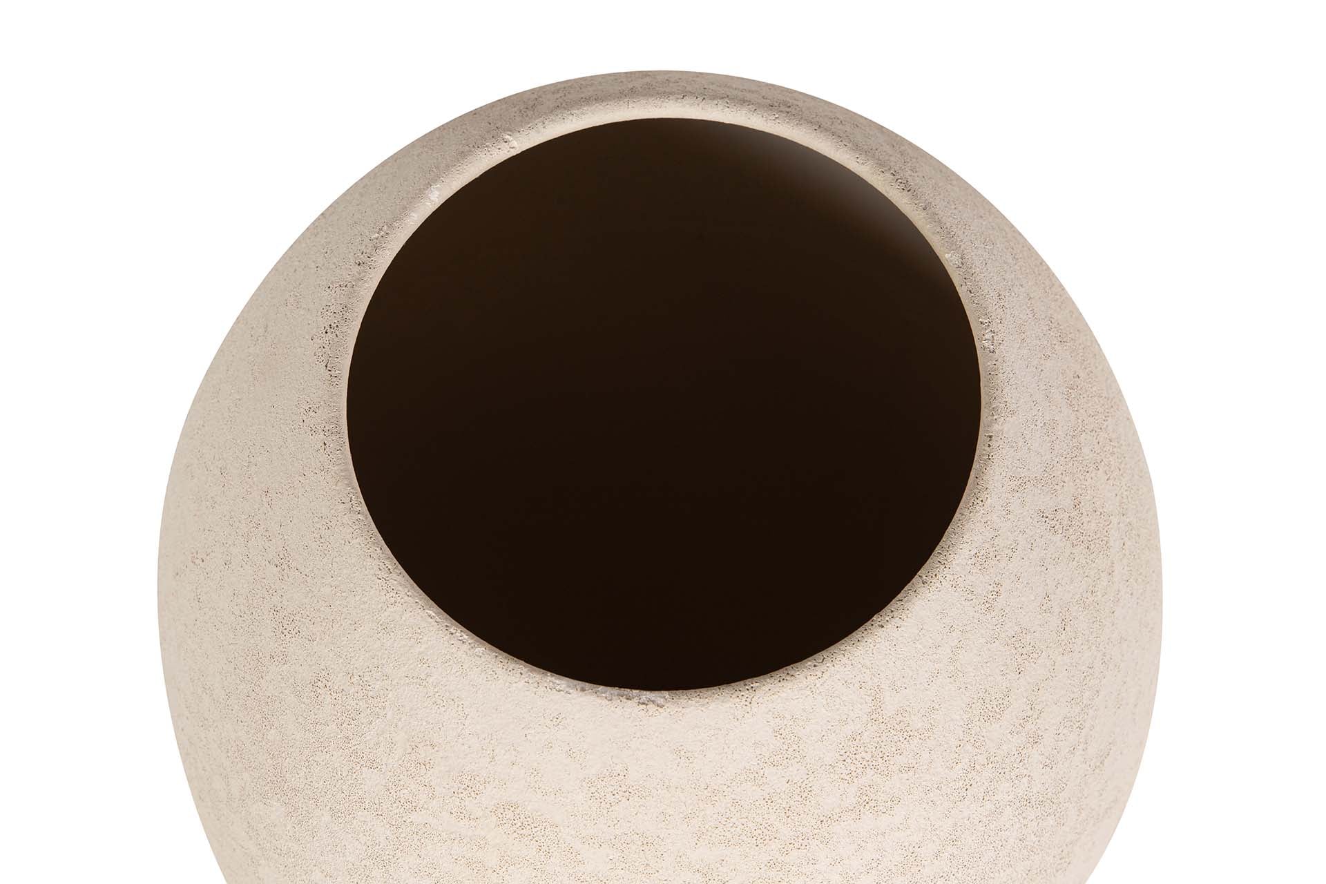 JARRON CERAMICA GRIS 26x26x37 CM