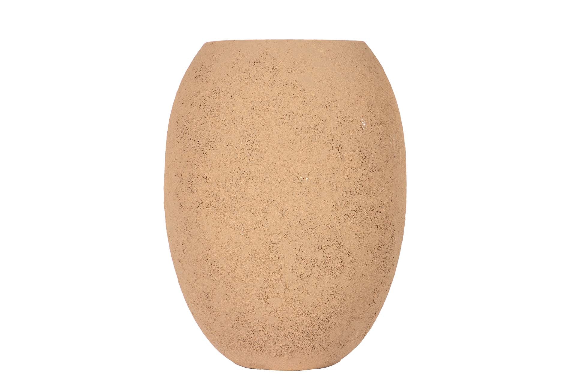 BROWN CERAMIC VASE 21x21x28 CM