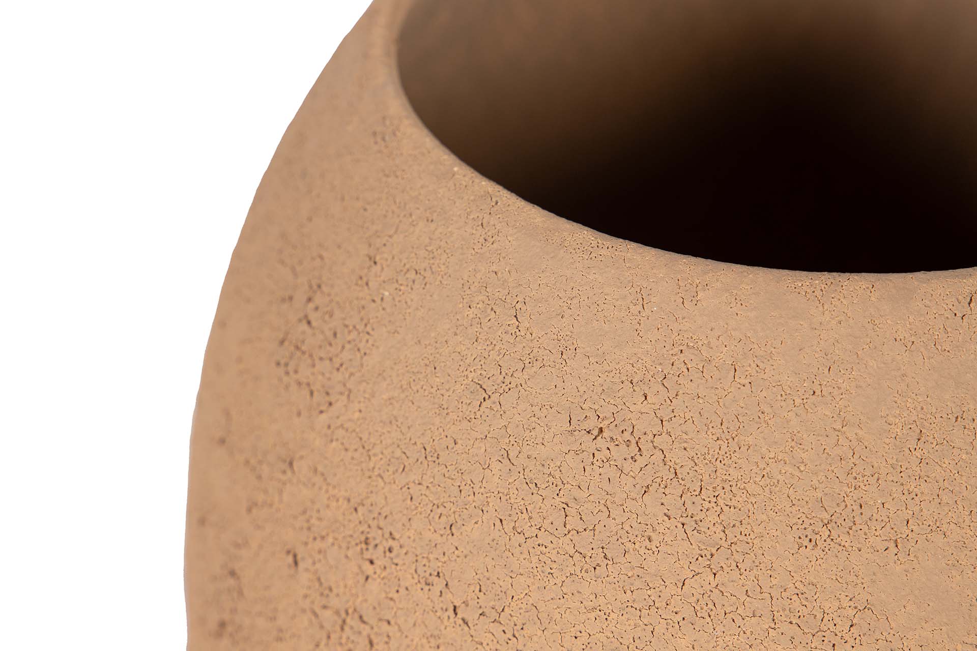 BROWN CERAMIC VASE 21x21x28 CM