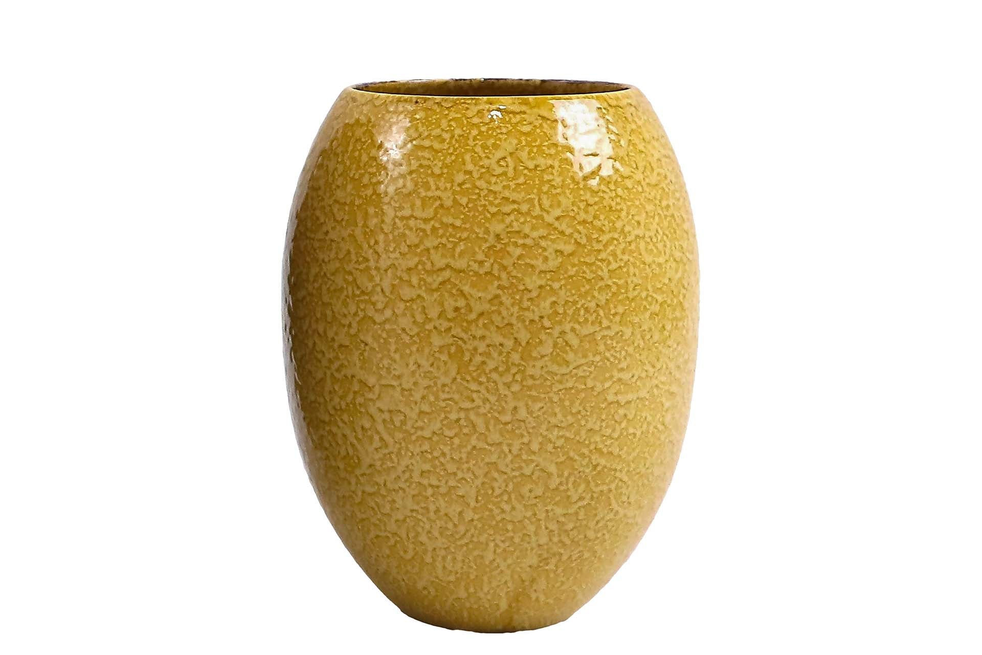 JARRON CERAMICA AMARILLO 21x21x28 CM