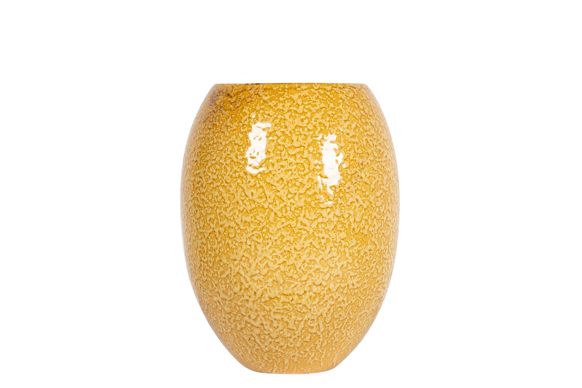 YELLOW CERAMIC VASE 18x18x24 CM