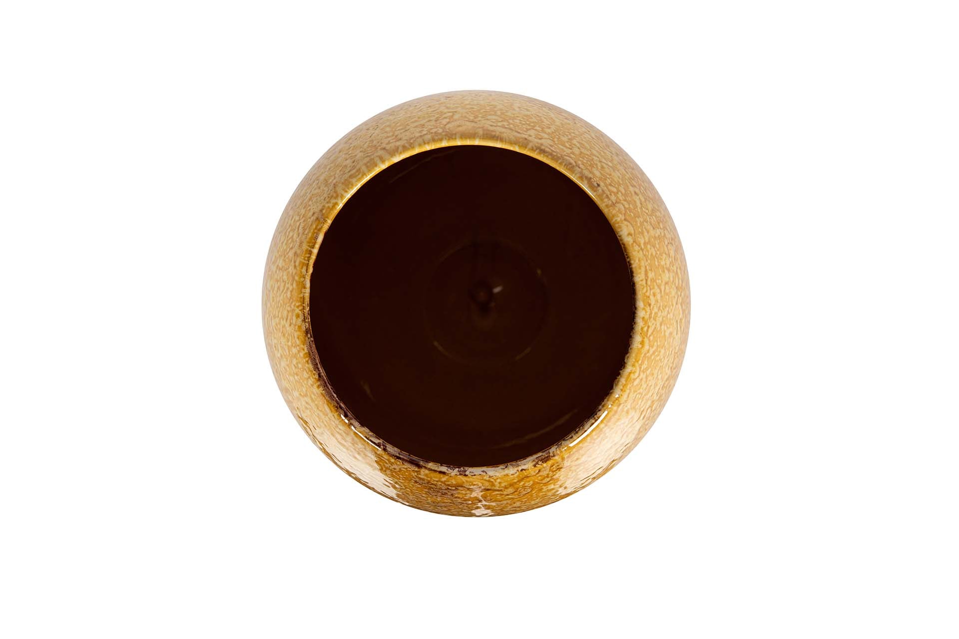 JARRON CERAMICA AMARILLO 18x18x24 CM