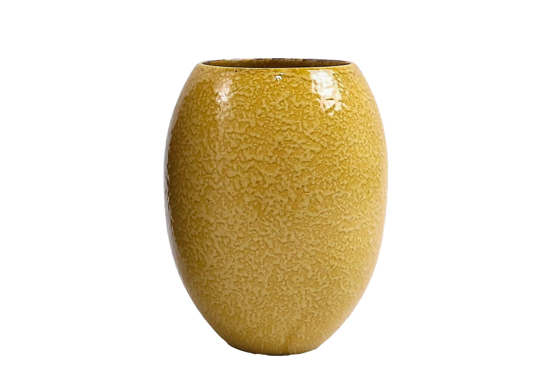 JARRON CERAMICA AMARILLO 18x18x24 CM
