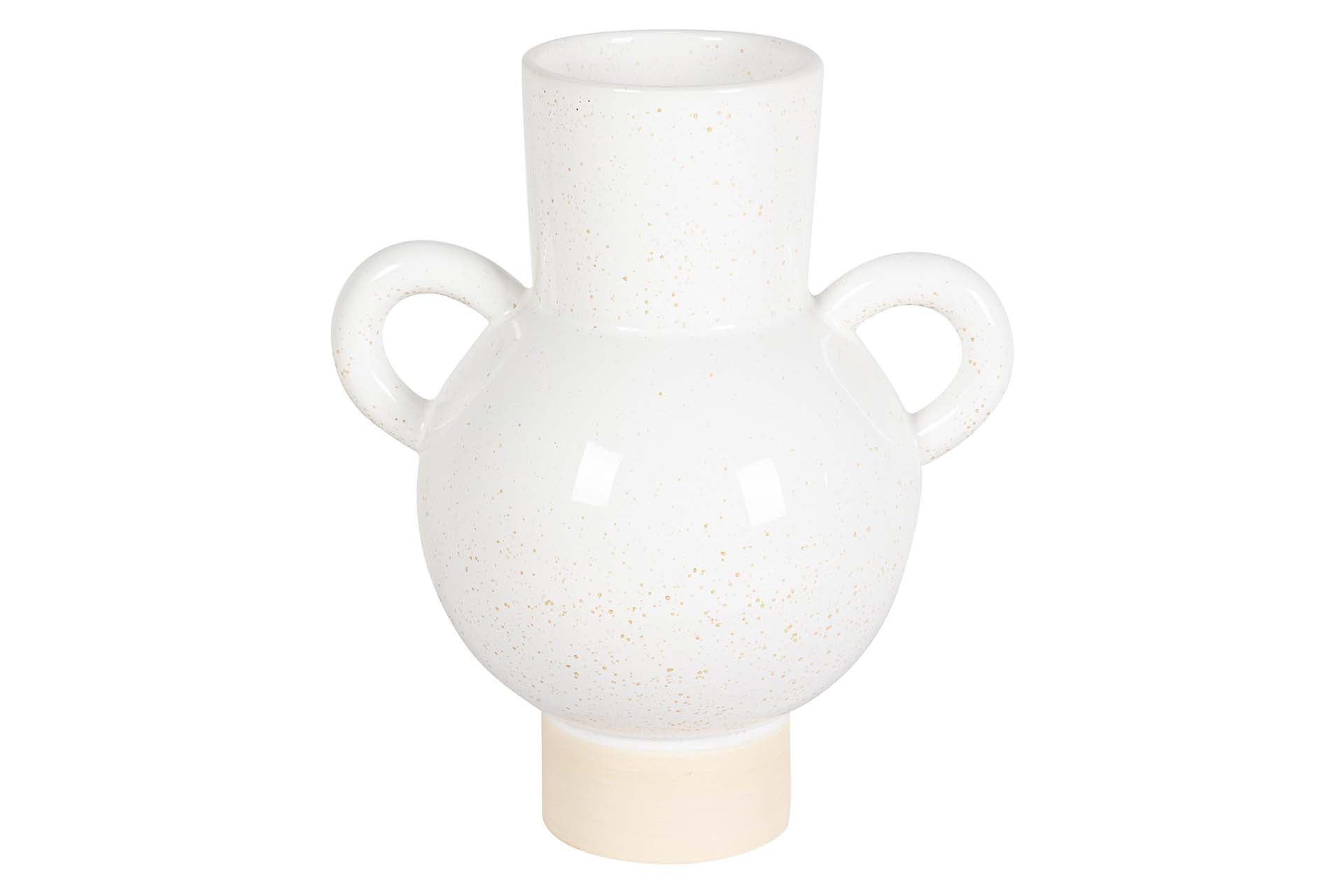 BEIGE CERAMIC VASE 22x16x26 CM