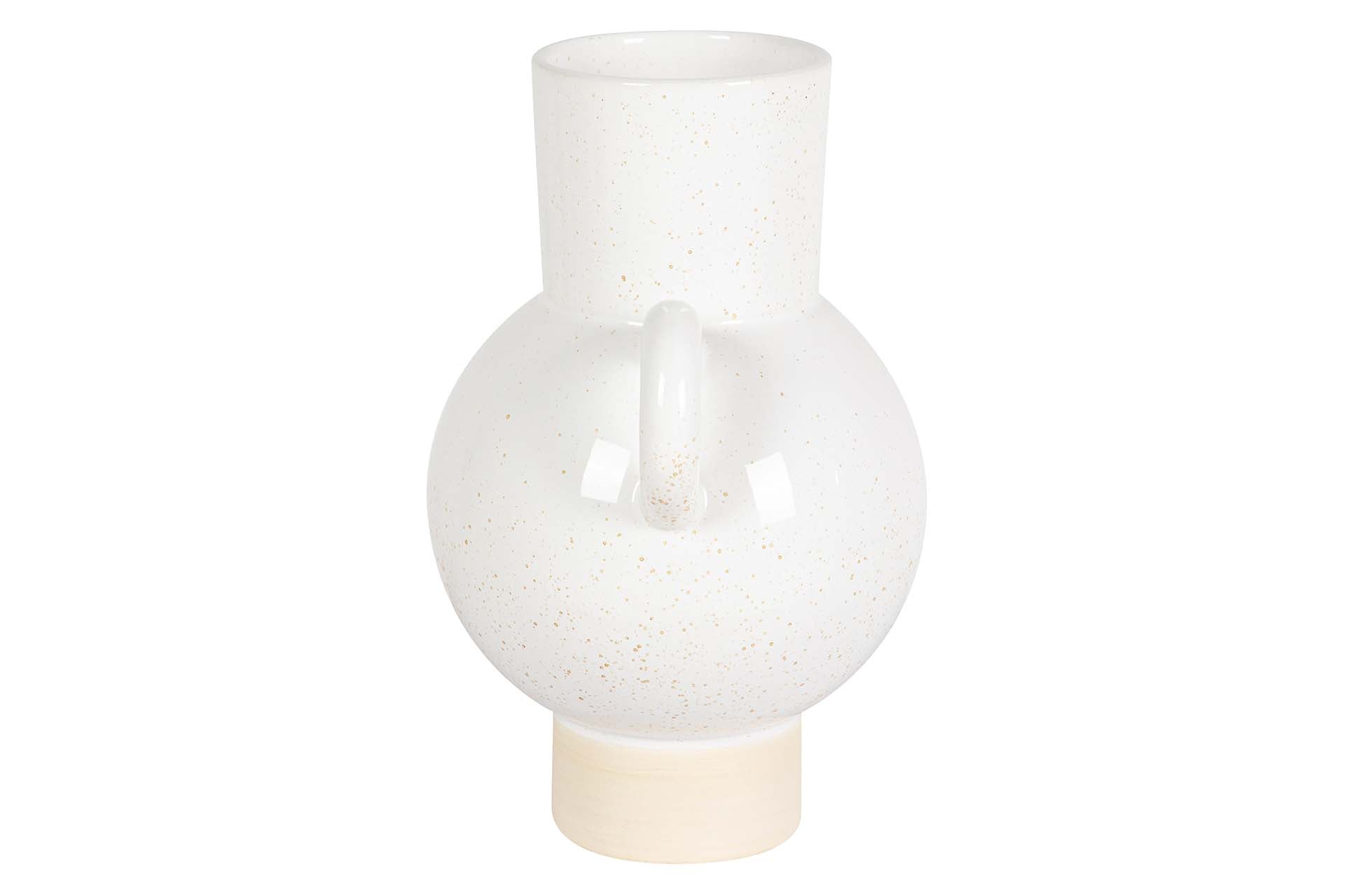BEIGE CERAMIC VASE 22x16x26 CM