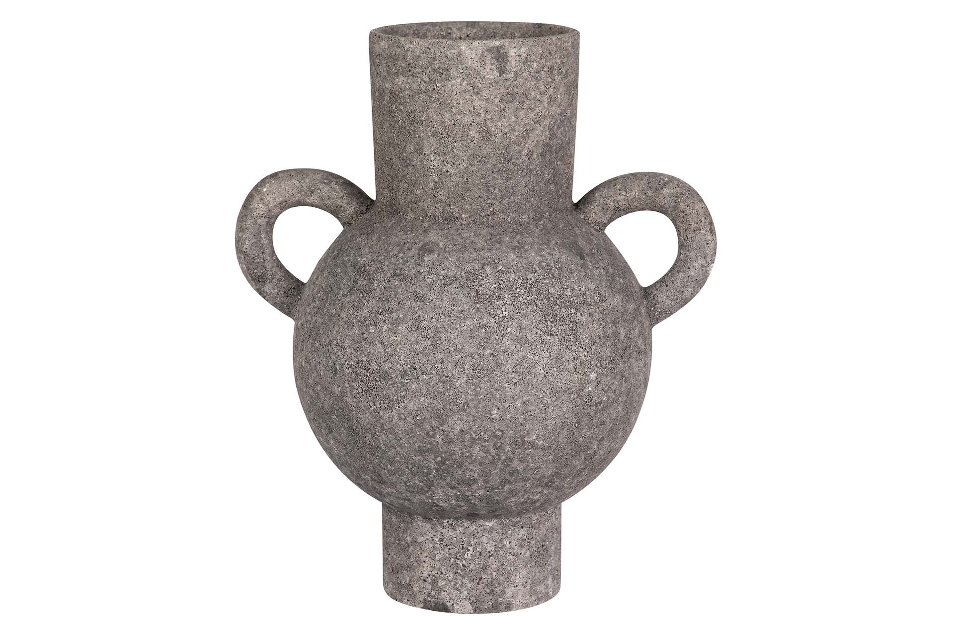 BLACK CERAMIC VASE 22x16x26 CM