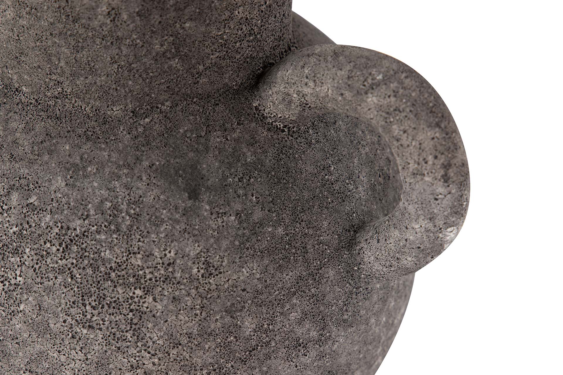 BLACK CERAMIC VASE 22x16x26 CM