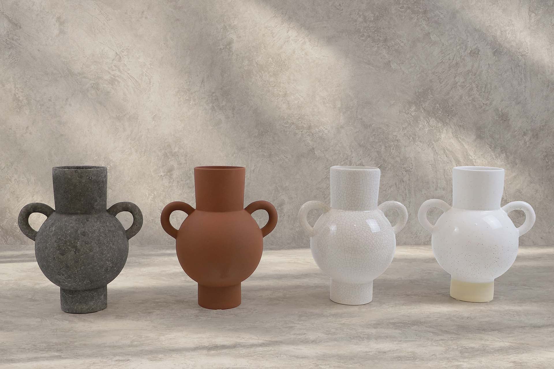 JARRON CERAMICA BLANCO 22x16x26 CM