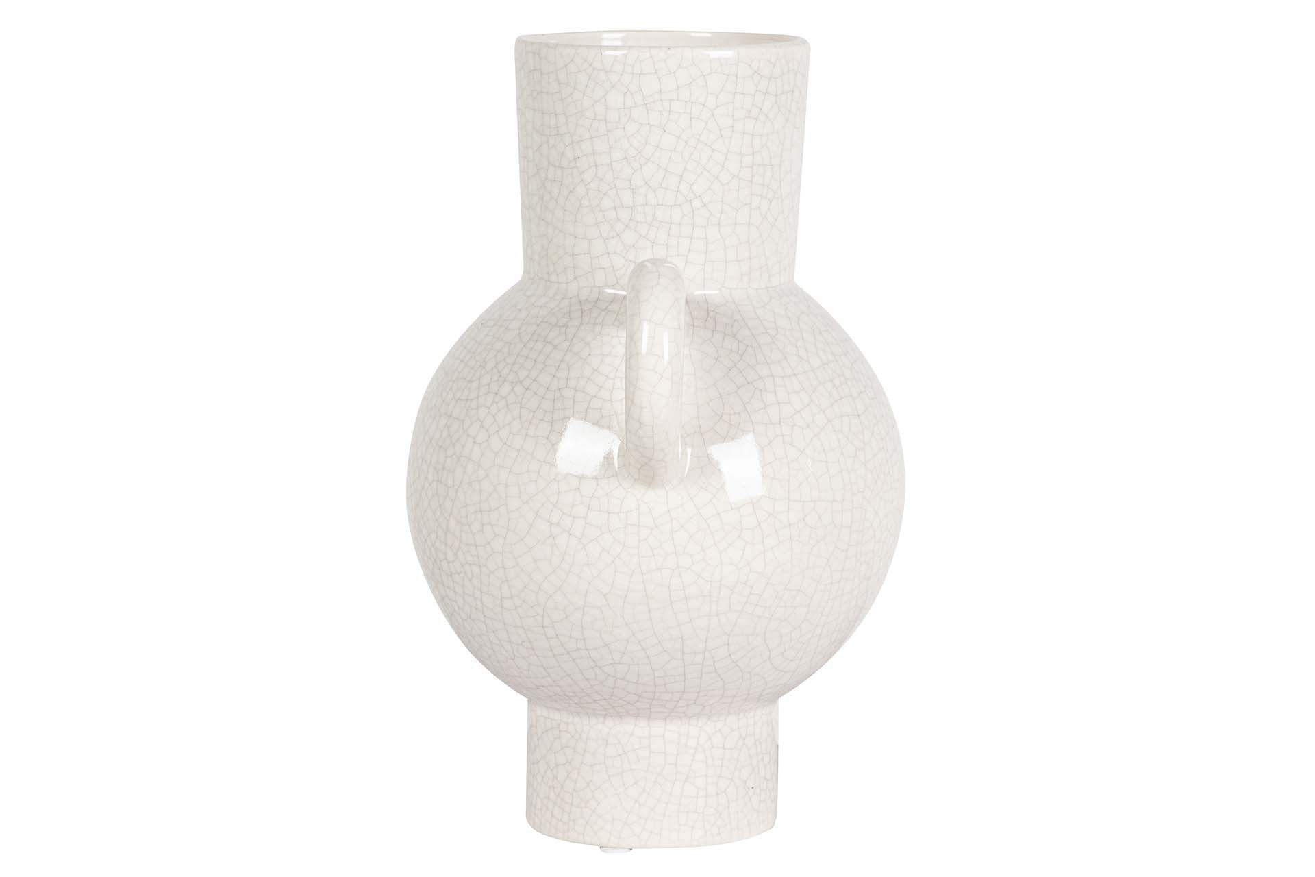 WHITE CERAMIC VASE 22x16x26 CM