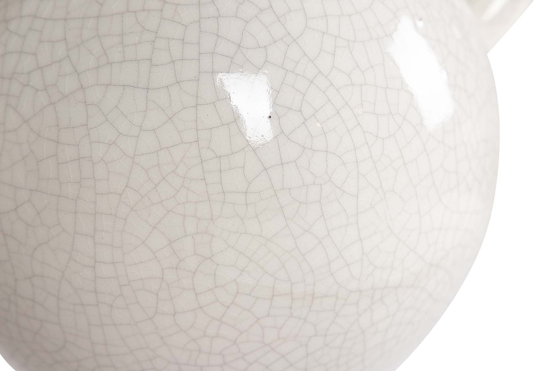 WHITE CERAMIC VASE 22x16x26 CM