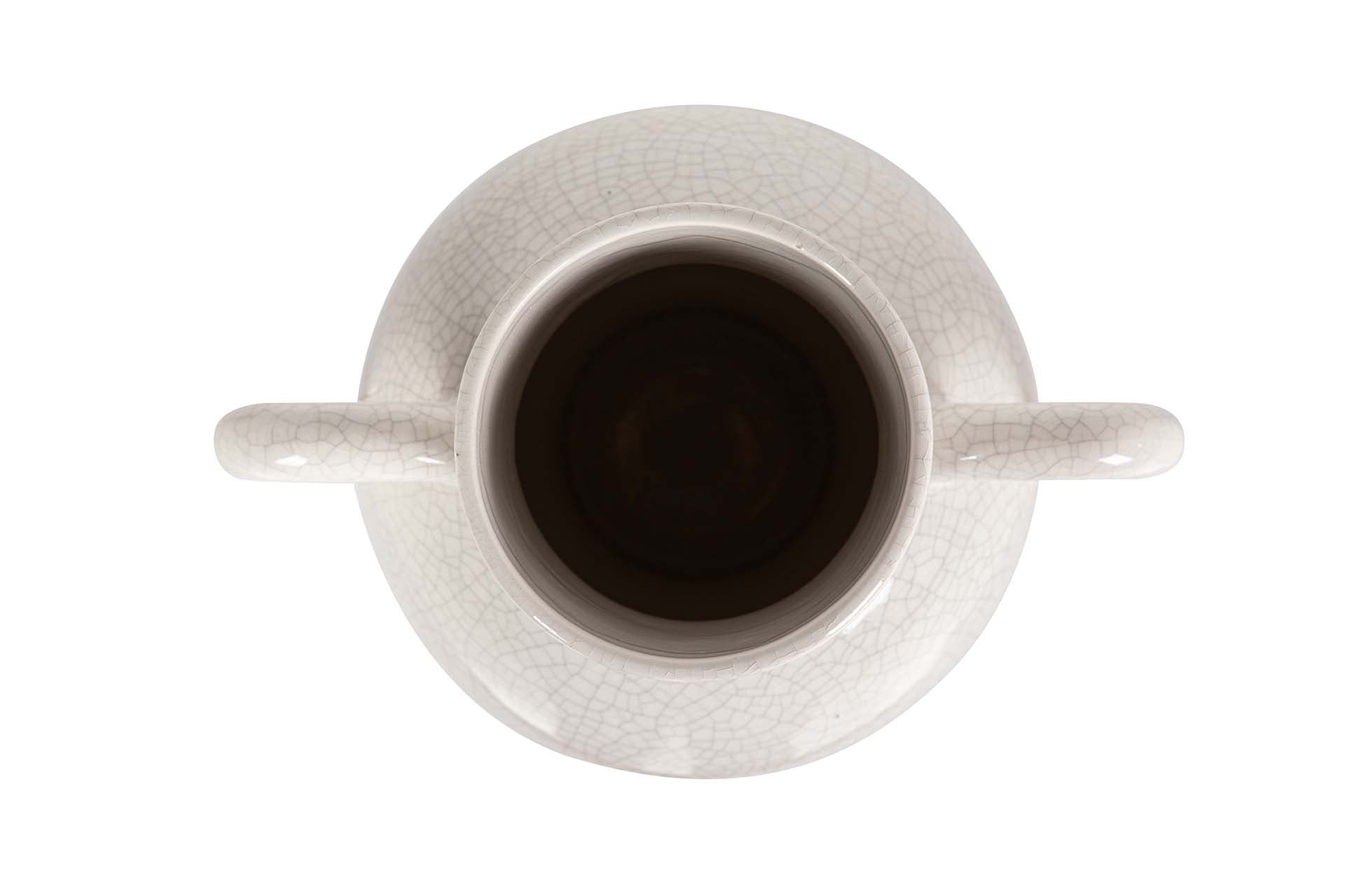 WHITE CERAMIC VASE 22x16x26 CM