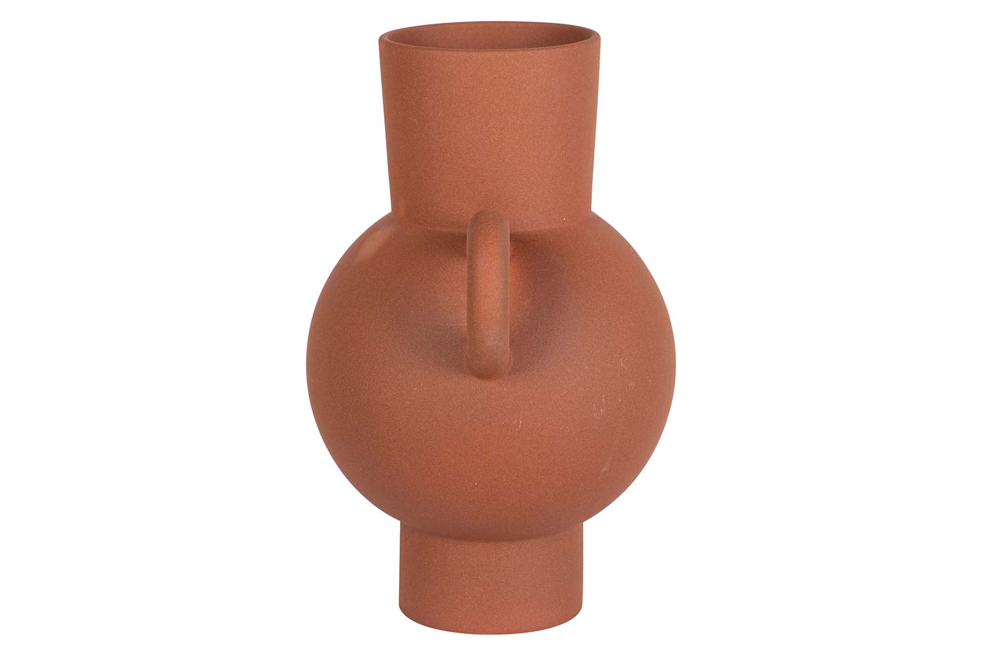 RED CERAMIC VASE 22x16x26 CM