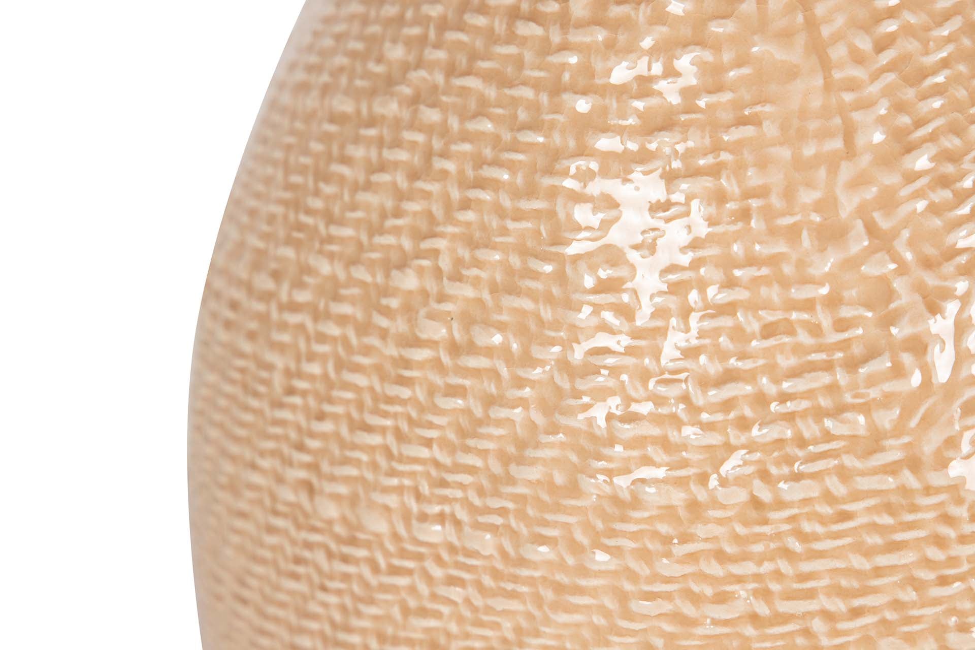 BEIGE CERAMIC VASE 18x18x31 CM