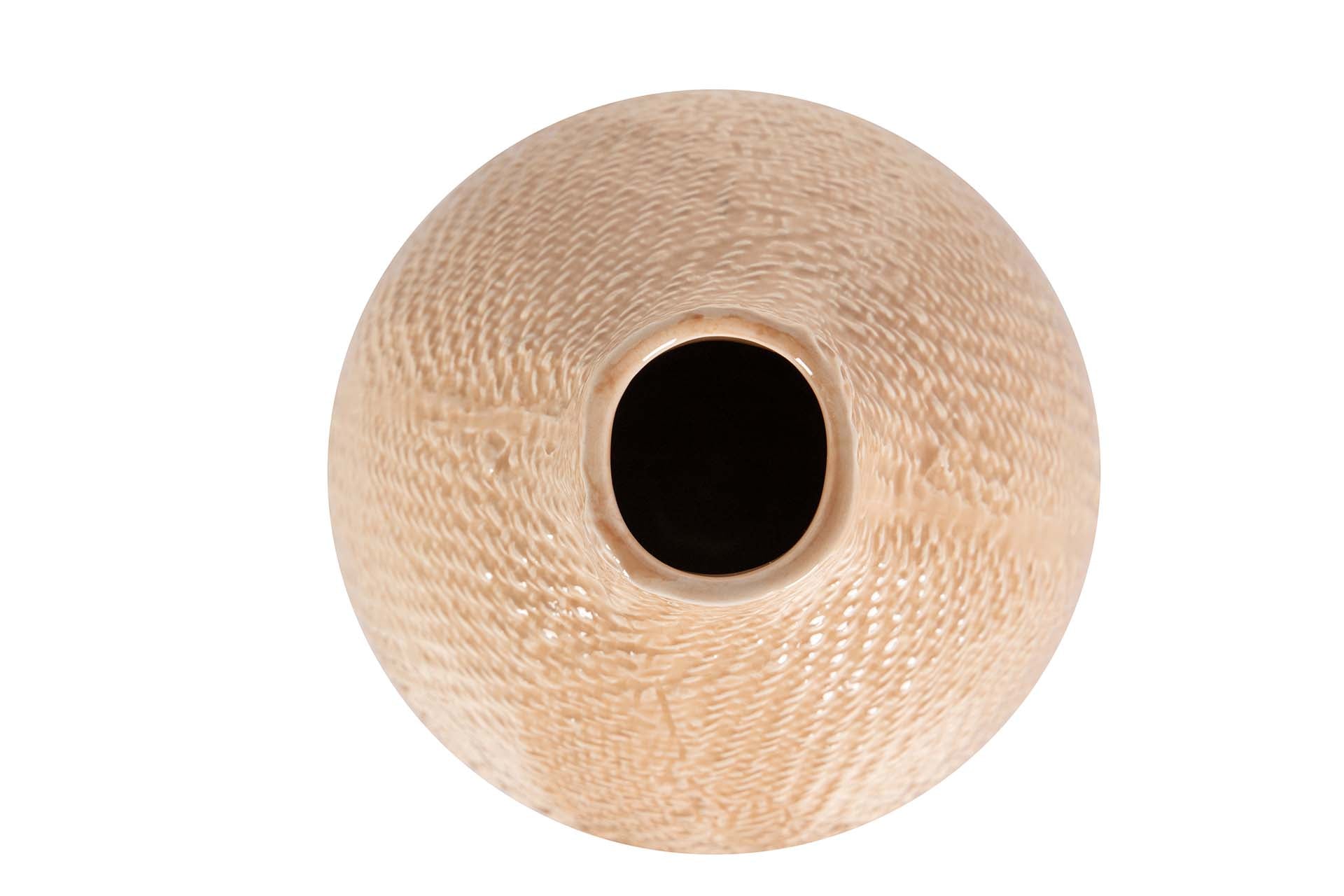 BEIGE CERAMIC VASE 18x18x31 CM