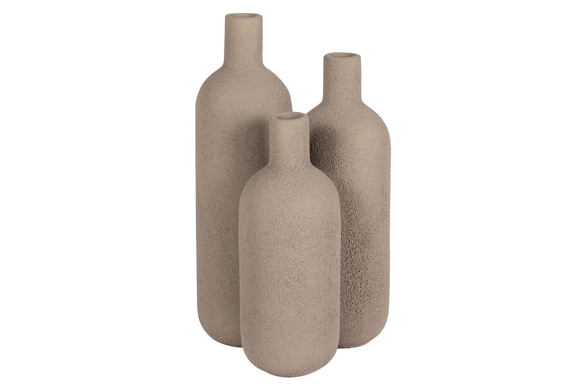 JARRON CERAMICA GRIS 16x16x29 CM