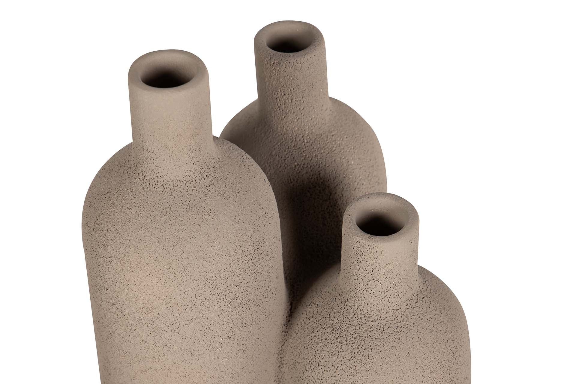 GREY CERAMIC VASE 16x16x29 CM